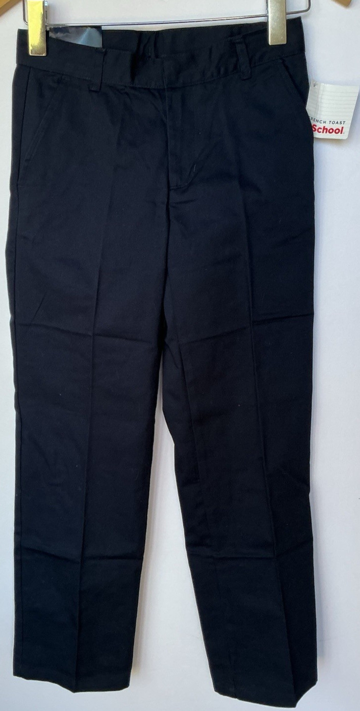 French Toast Boy’s Pants Navy Blue Size 12 School Uniform Relaxed Fit Twill NEW