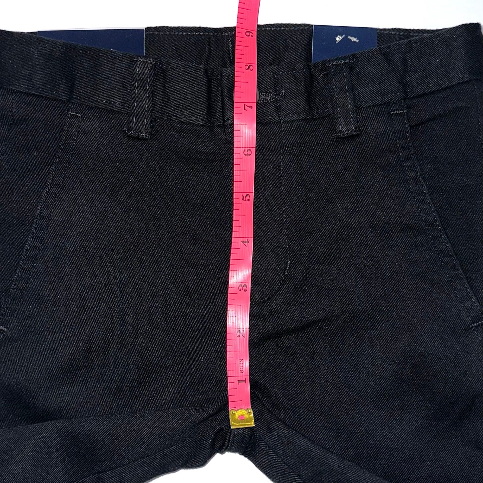 NWT Chaps Boys Black School Uniform Flat Front Stretch Twill Pants Size 4 Reg