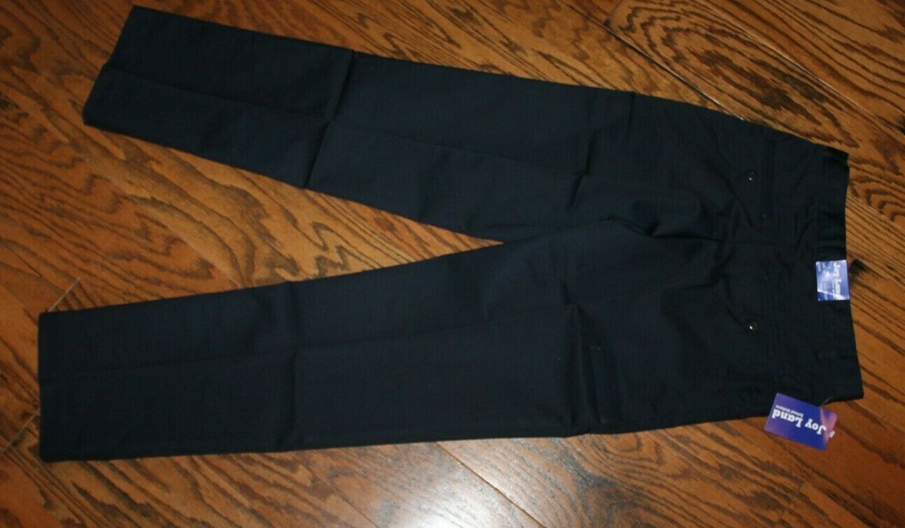 Boy’s Joy LAnd School Uniforms Navy Blue Flat Front Slacks Pants Size 20