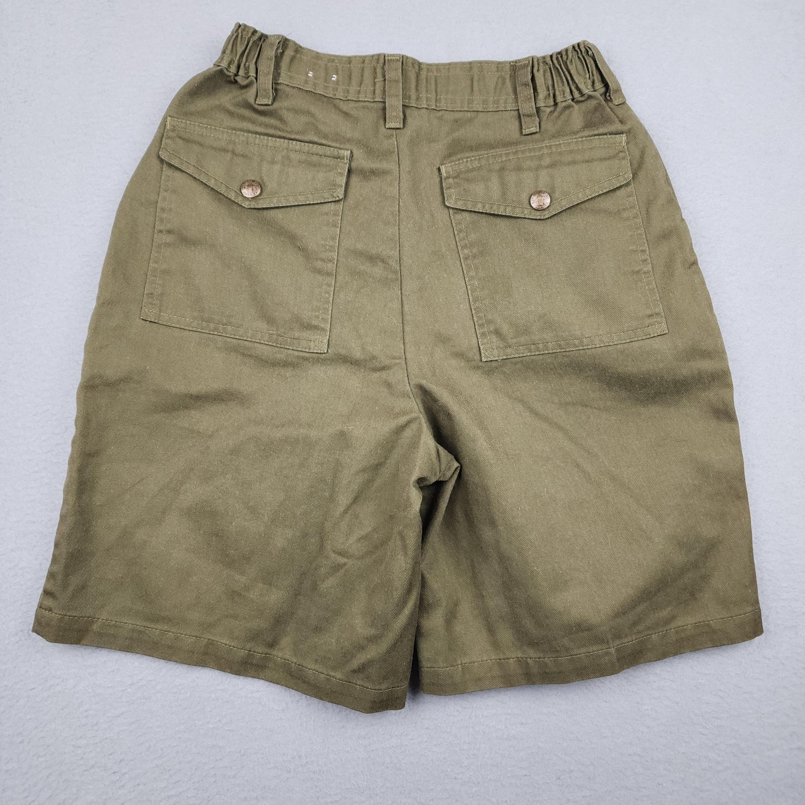 Vintage Boy Scouts America Shorts Boys 18 Green Uniform Cargo Pockets Official