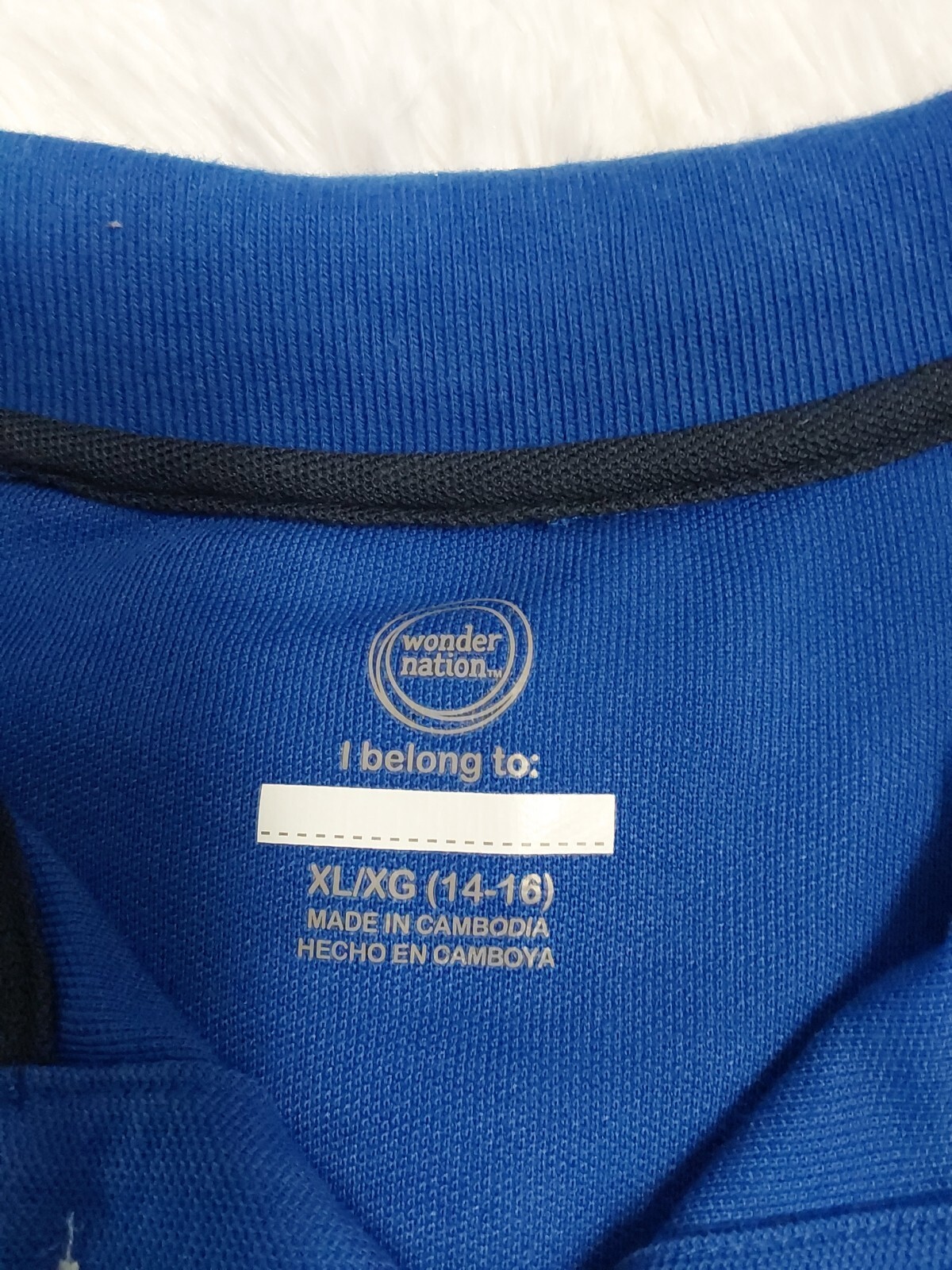 Lot X2 Wonder Nation Royal Blue School Uniform S/S Polo Shirts Size XL (14-16)