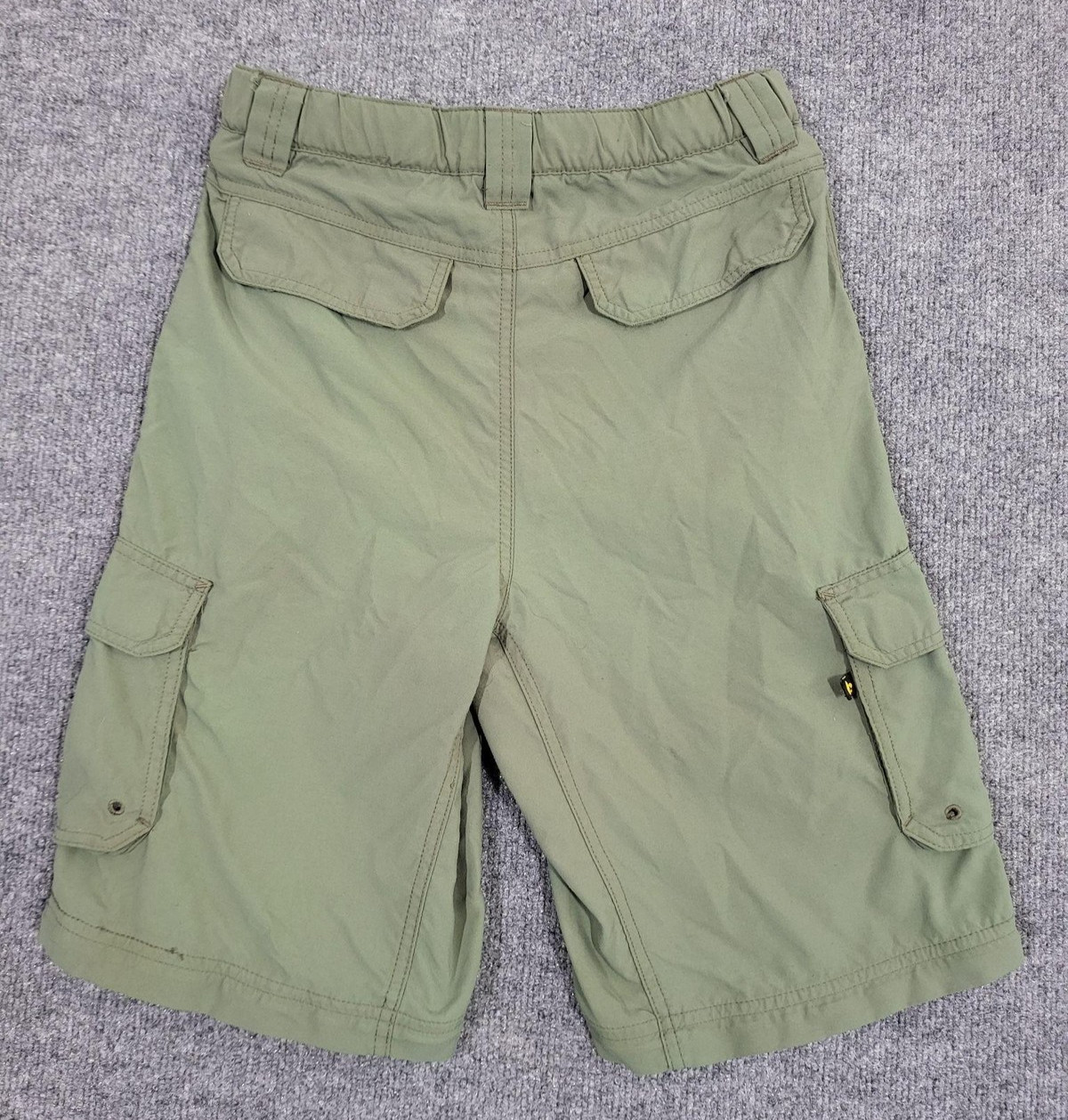 Boy Scouts Of America Shorts Youth XL Green Switchback Cargo Belted Uniform Logo