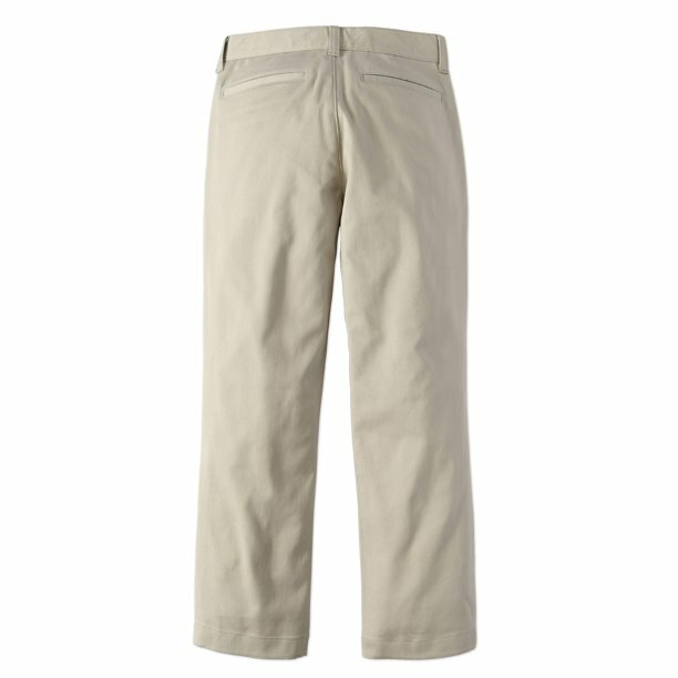 Wonder Nation Pants Boys Size 5 Khaki Uniform Stretch Twill Flat Front –E1–