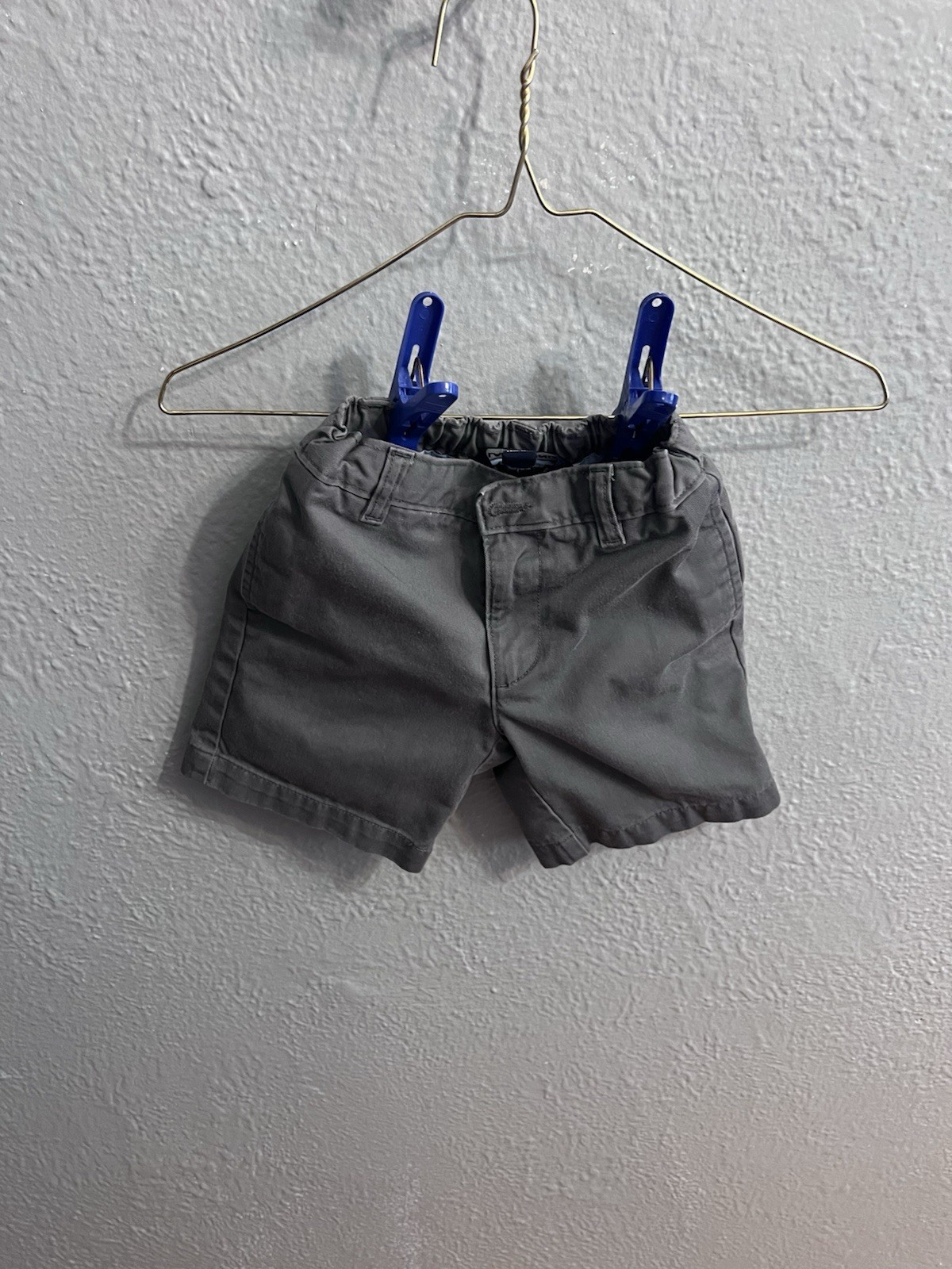 Lands End Shorts Boys Size 6 Gray Shorts School Uniform Elastic Waist