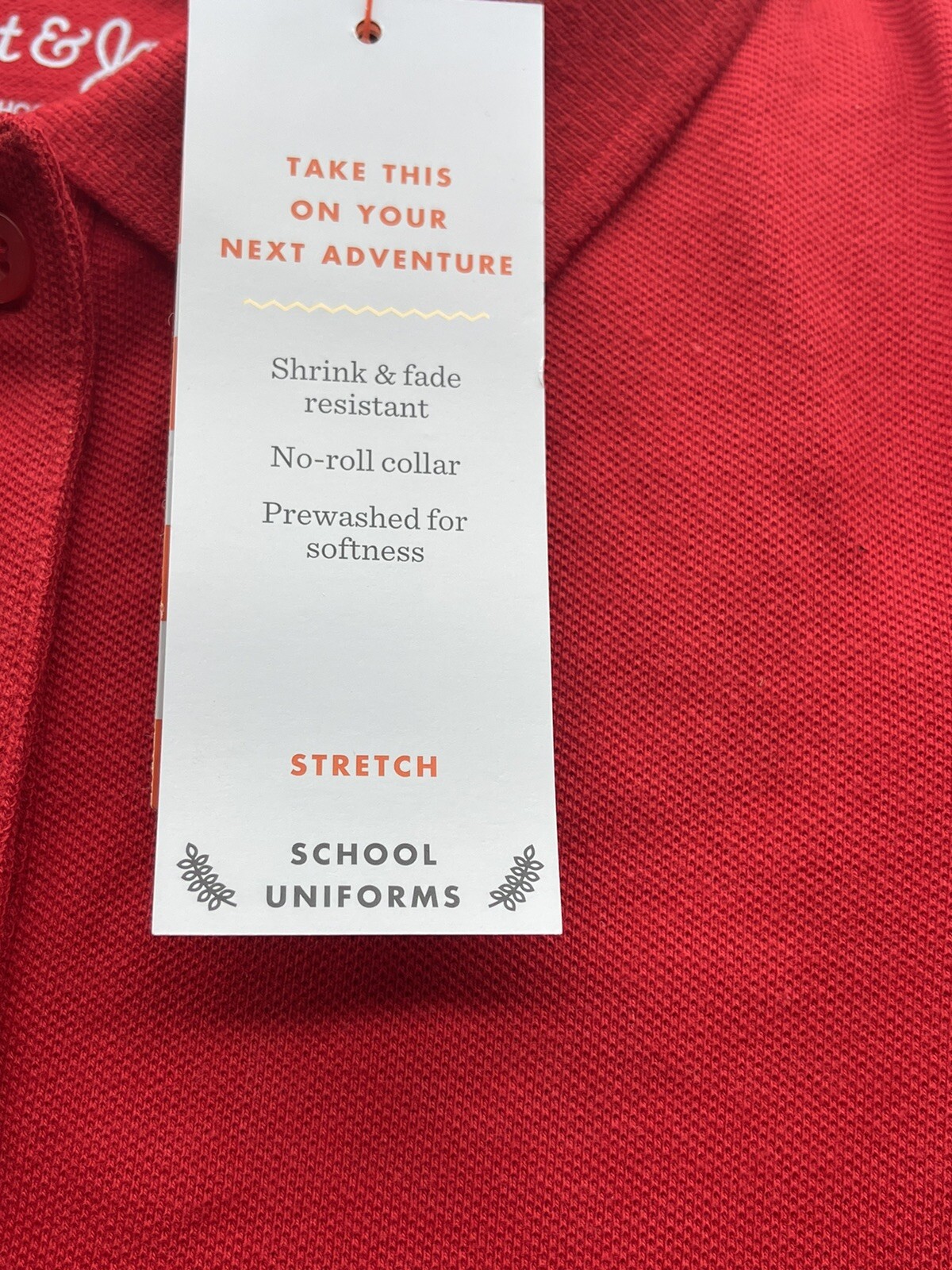School Uniforms Boys Polo Shirts Cat & Jack New With Tags Red XS 4/5