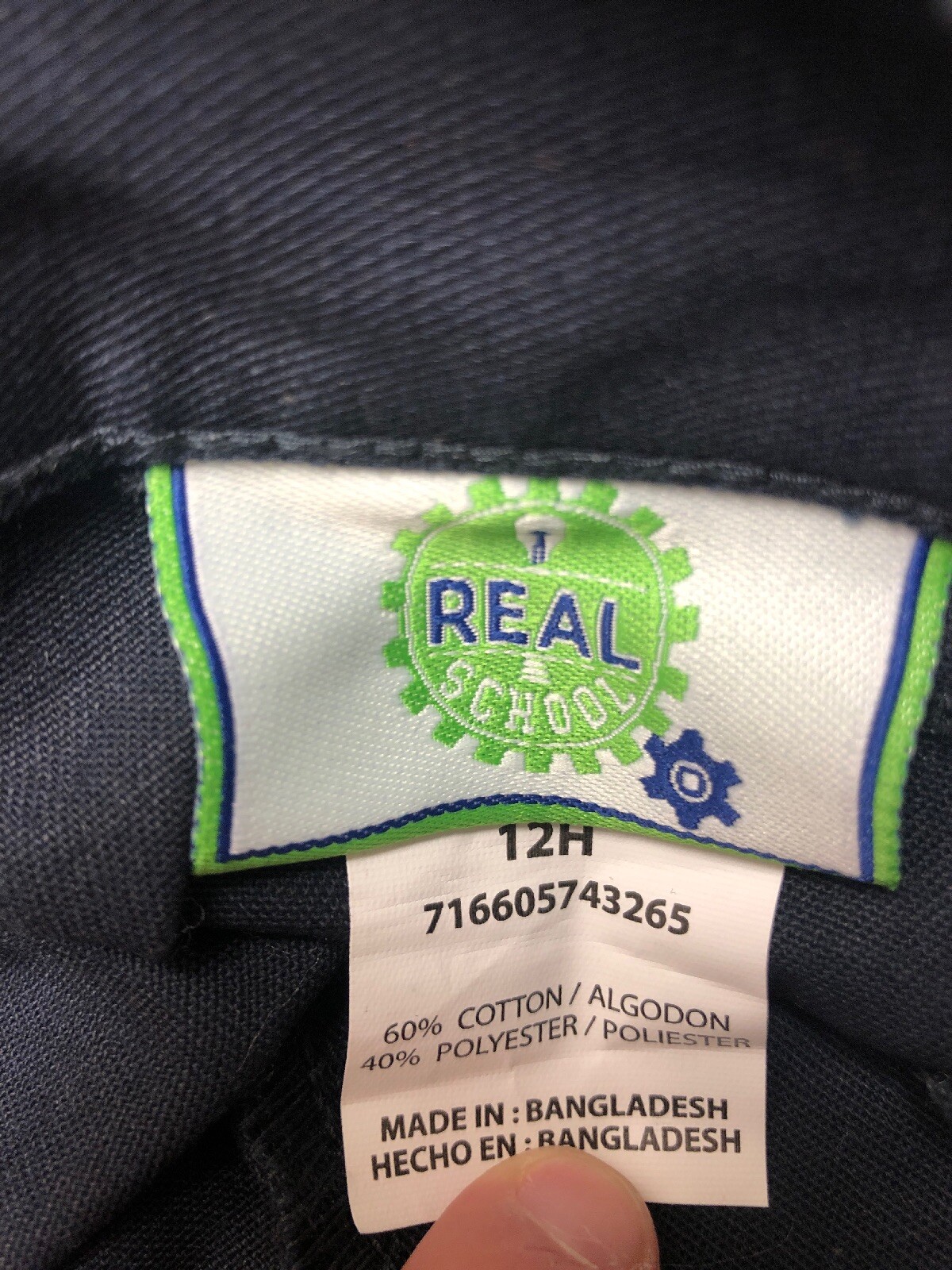 Real School Boys Dress Pant, Navy , 12H