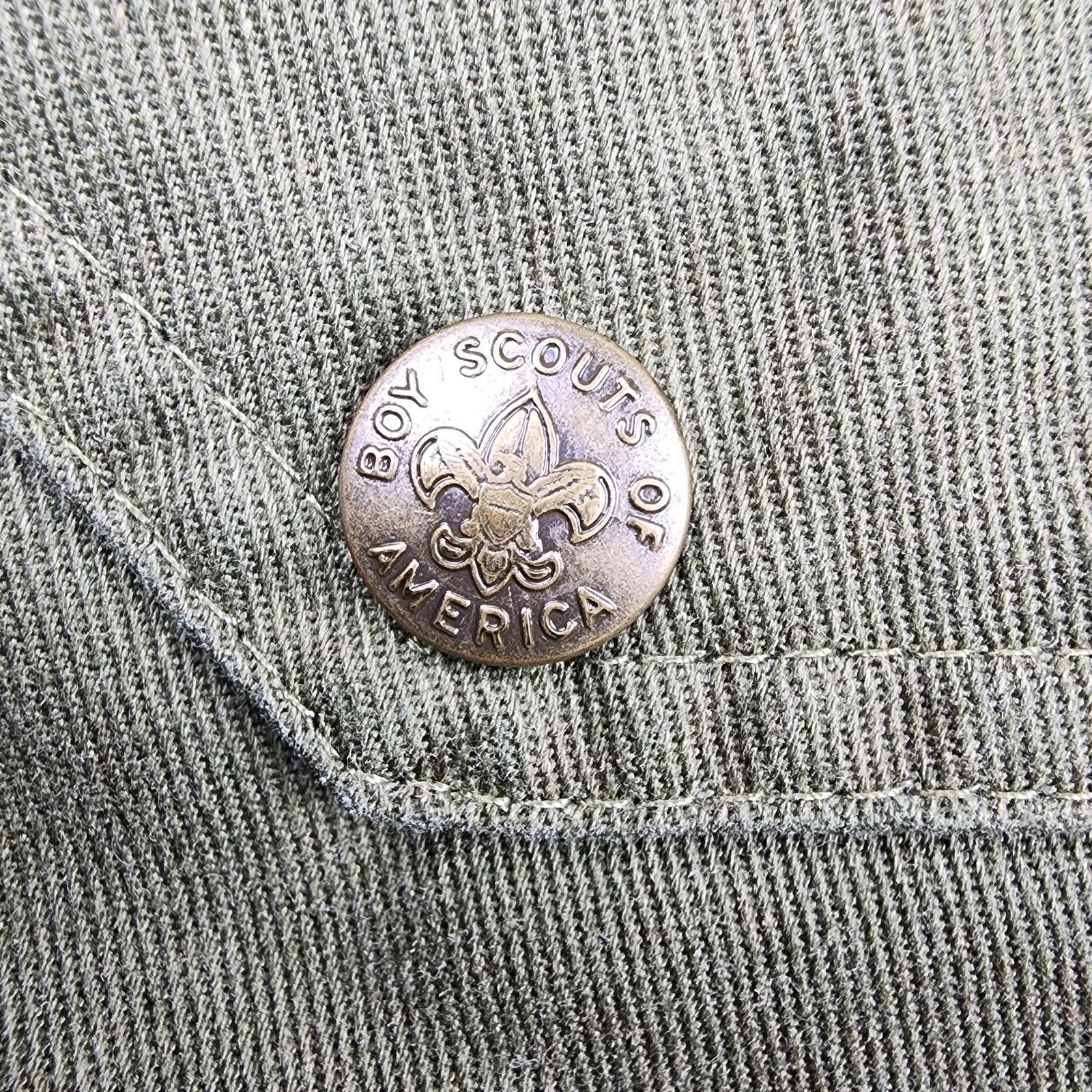 Vintage Boy Scouts America Shorts Boys 18 Green Uniform Cargo Pockets Official