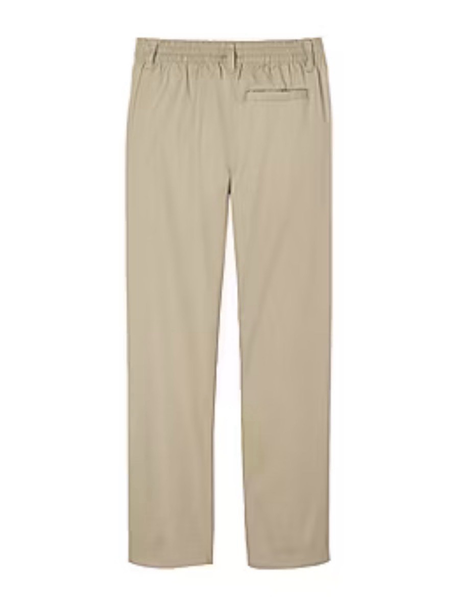 French Toast Relaxed Fit Pull- On Flat Front Pants In Khaki Size 20 Husky