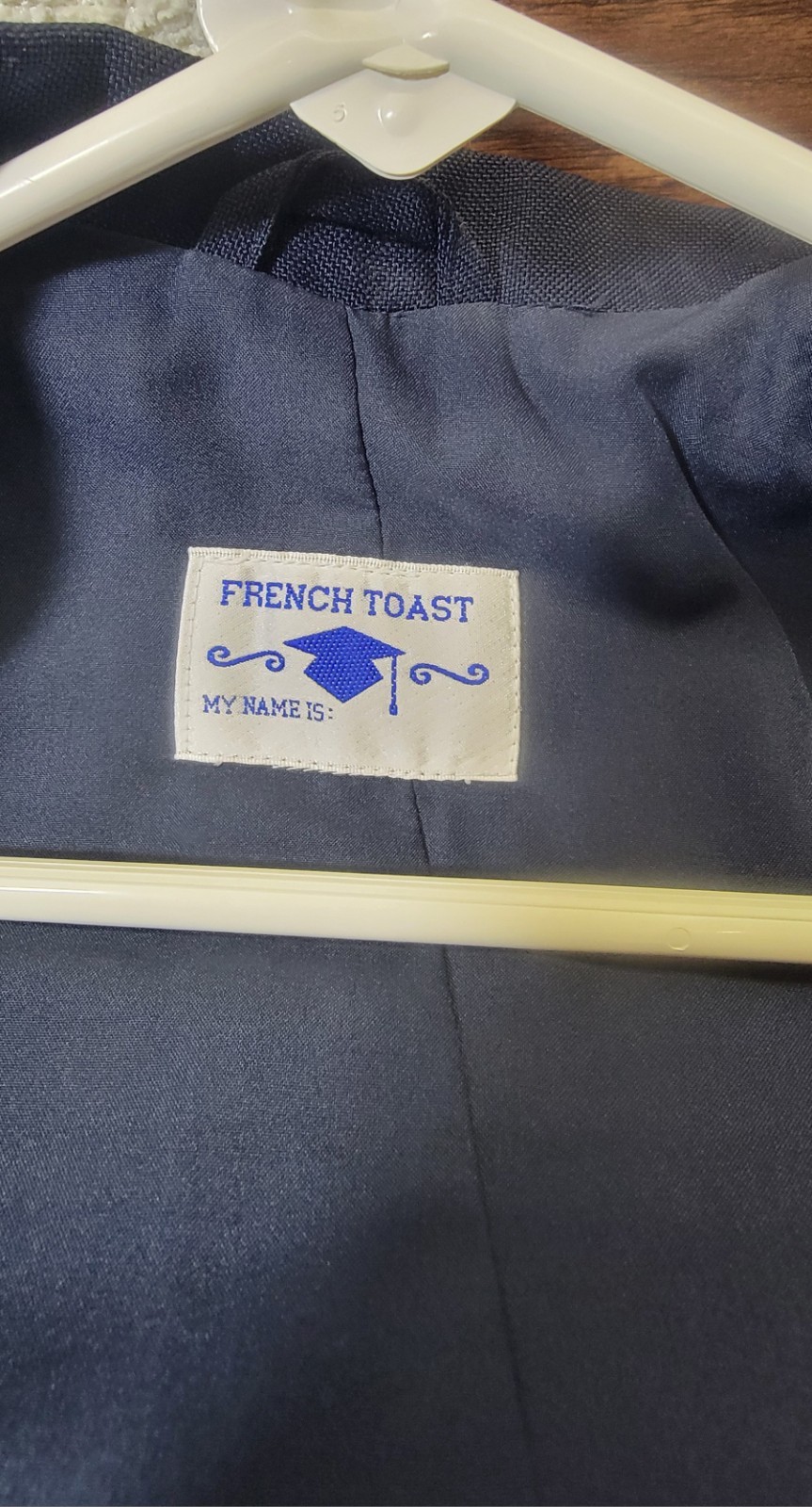 French Toast Boys Navy Blue Blazer Uniform Lined Size 6X/7 *Very Nice Condition*