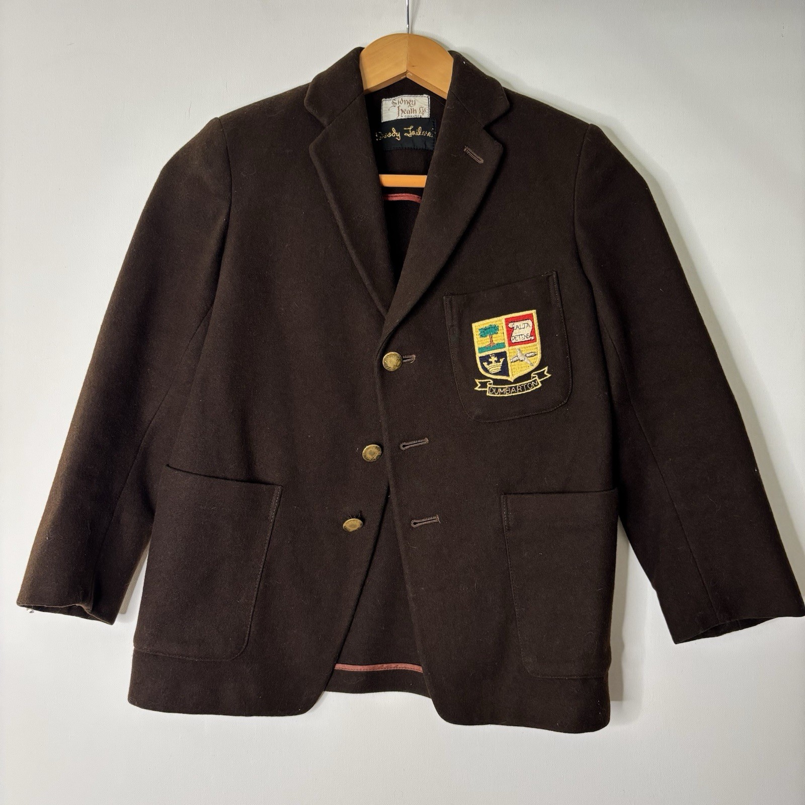 Vintage British Boys Wool School Blazer