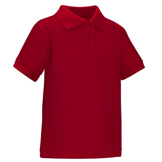 Kids Boys Polo Uniform Shirts Size 8 (Large) Red, Navy And Light Blue.