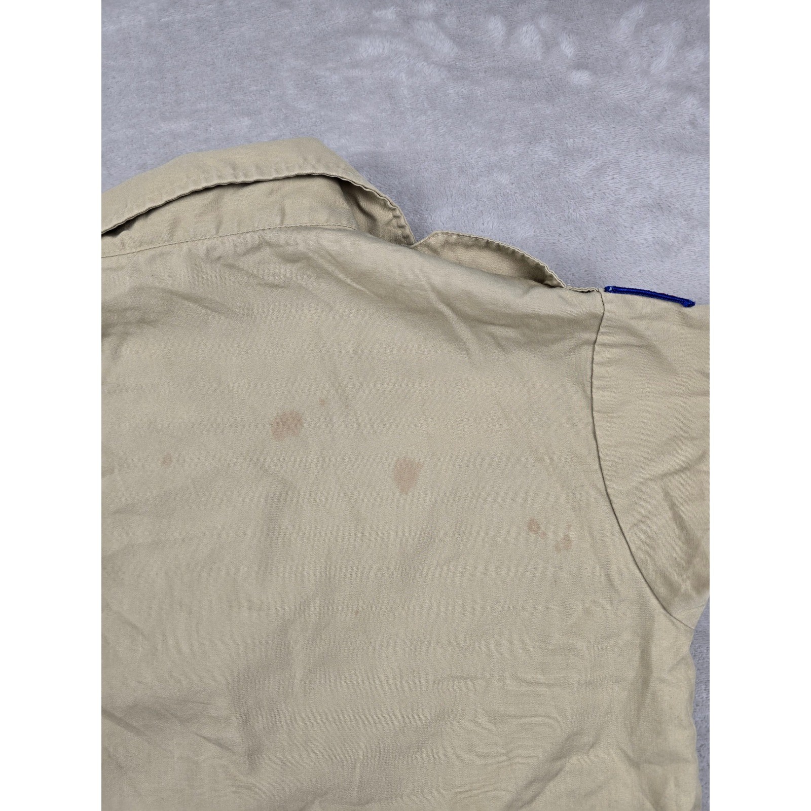 Boy Scouts of America Shirt Kids Youth Large Tan Short Sleeve Patches Gorpcore