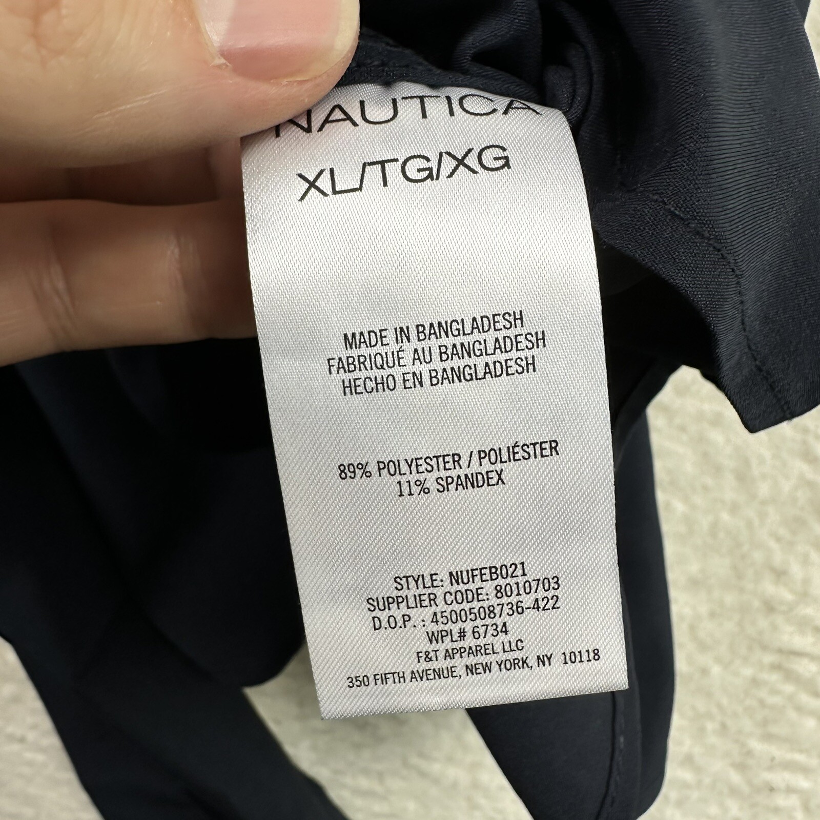 Nautica Young Men’s School Uniform Long Sleeve Performance Size XL Navy