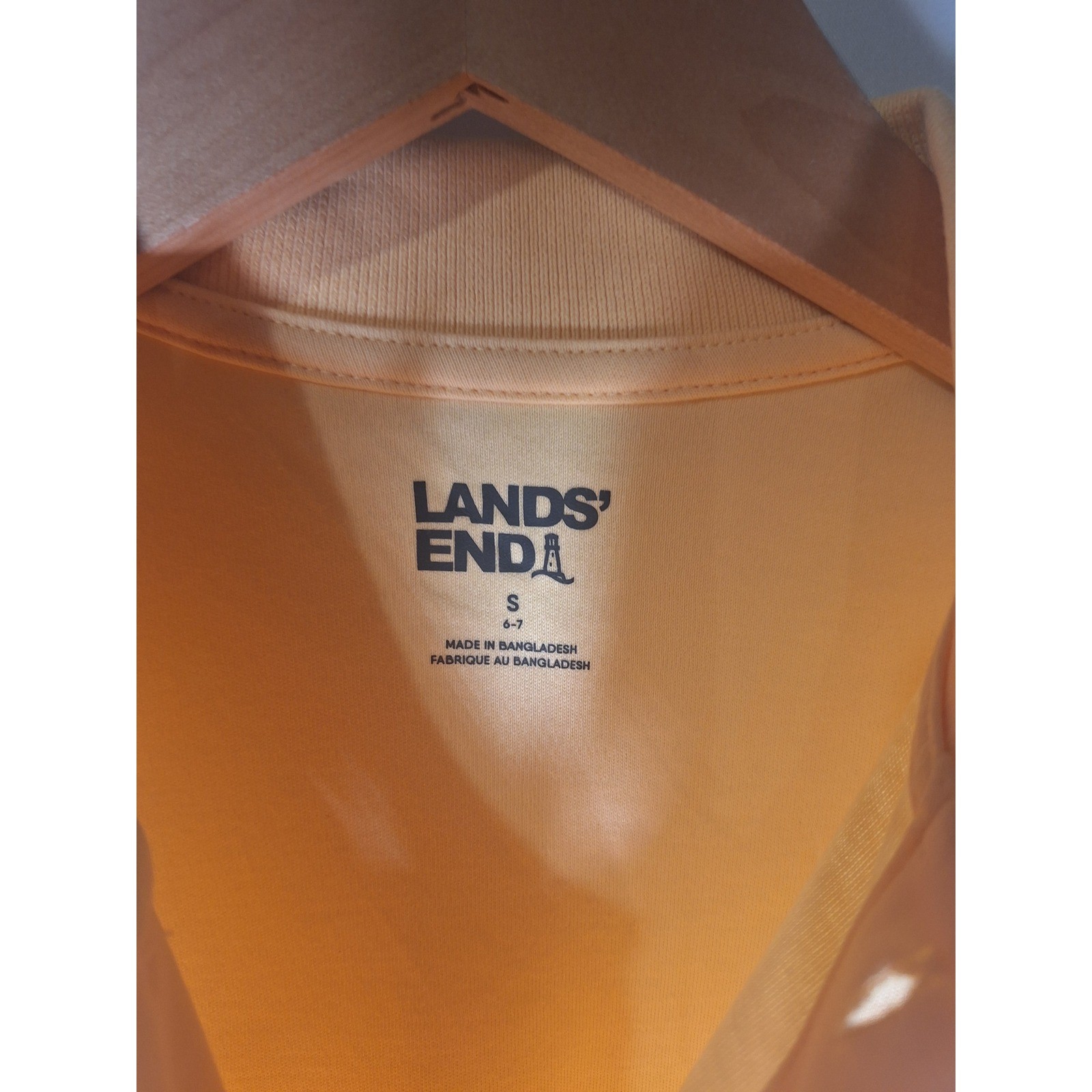 Lands End Chapel Hill Christian School Youth Long Sleeve Polo Shirt Size S 6-7