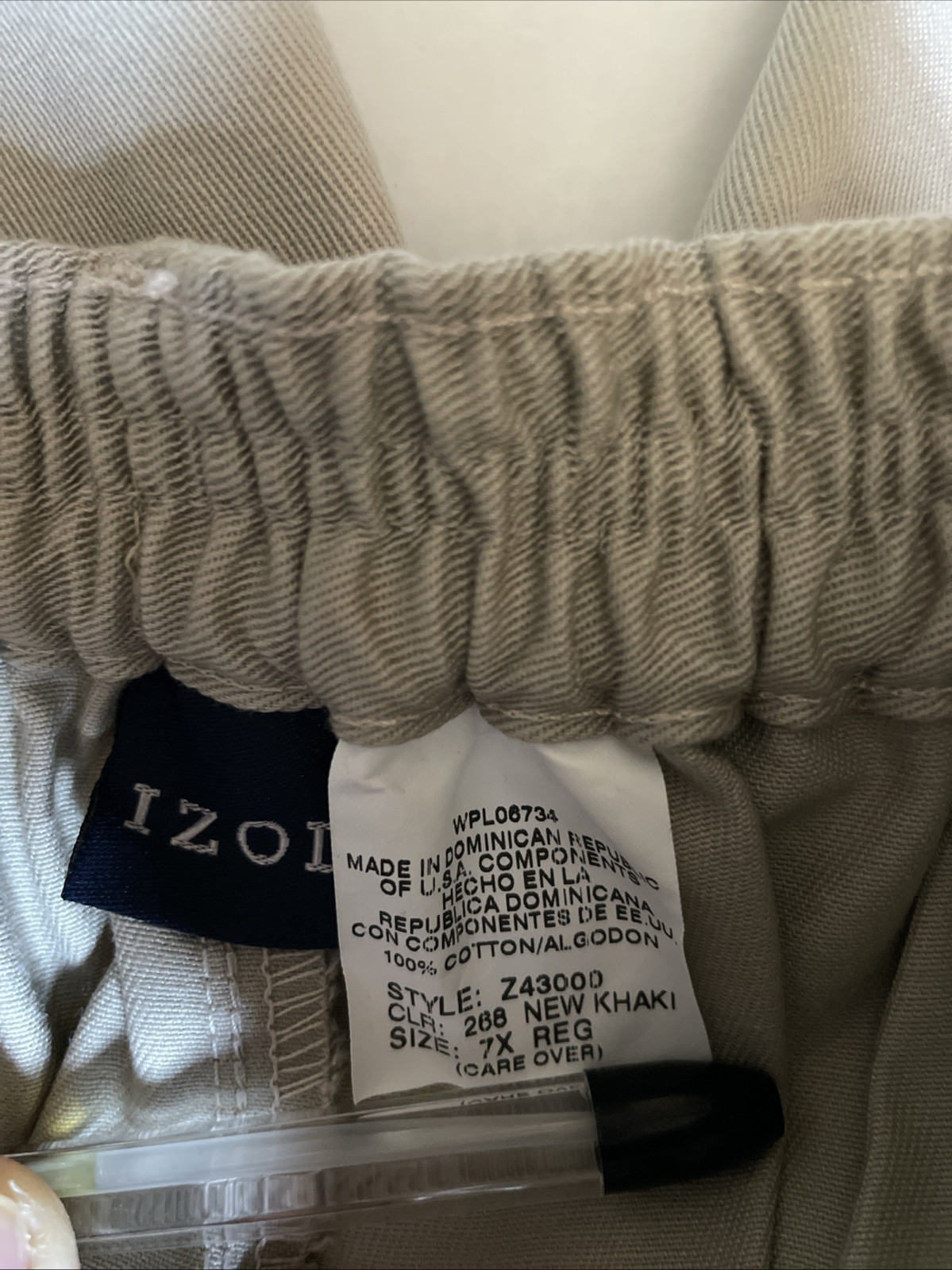 Vintage NOS NWOT Izod Boys 7X Regular Khakis School Uniform