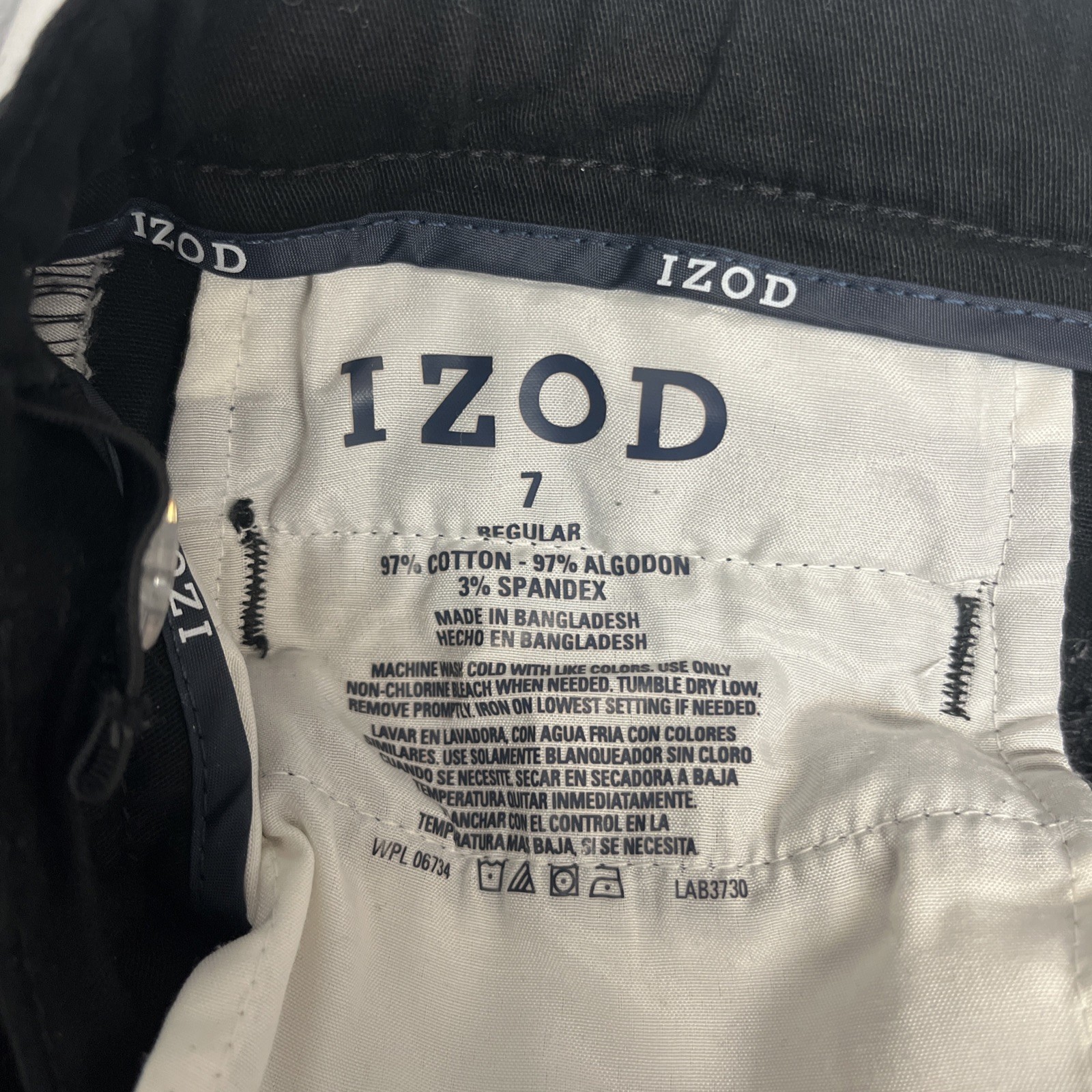 🔥Izod Boys’ Adjustable Waist Black Pants, Size 7 Regular