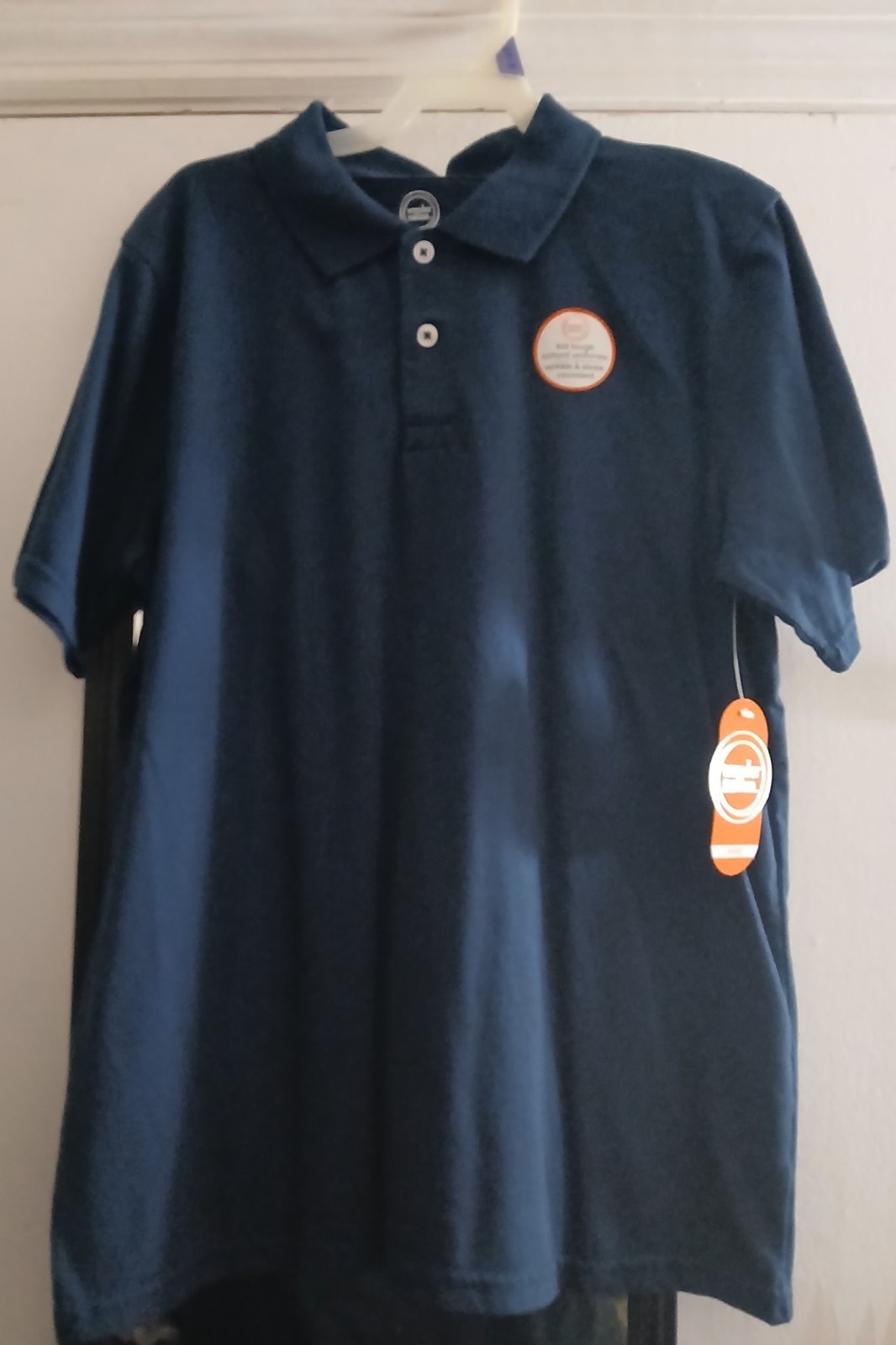 RED(HUSKY) & BLUE WONDER NATION POLO UNIFORM SHIRT, BOYS 14/16. BRAND NEW W/TAGS