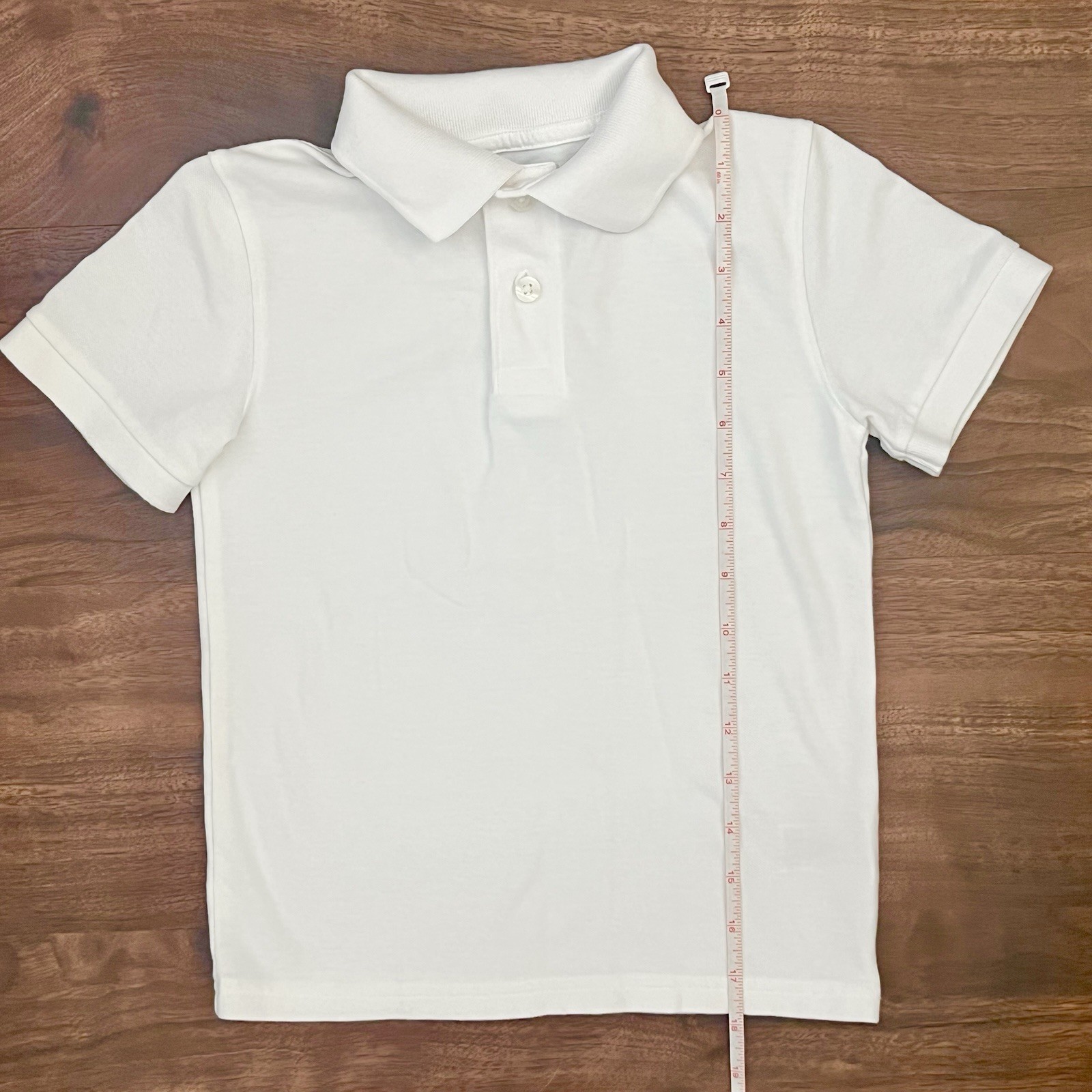 Cat & Jack Unisex School Uniform White Polo Shirt Short Sleeve Size XS 4-5