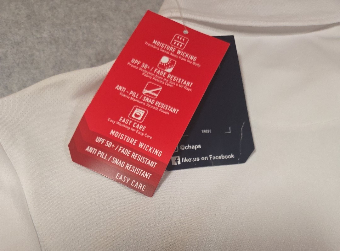 Chaps Boys’ Performance Short Sleeve Shirt XL (18/20) White – Lot of 2