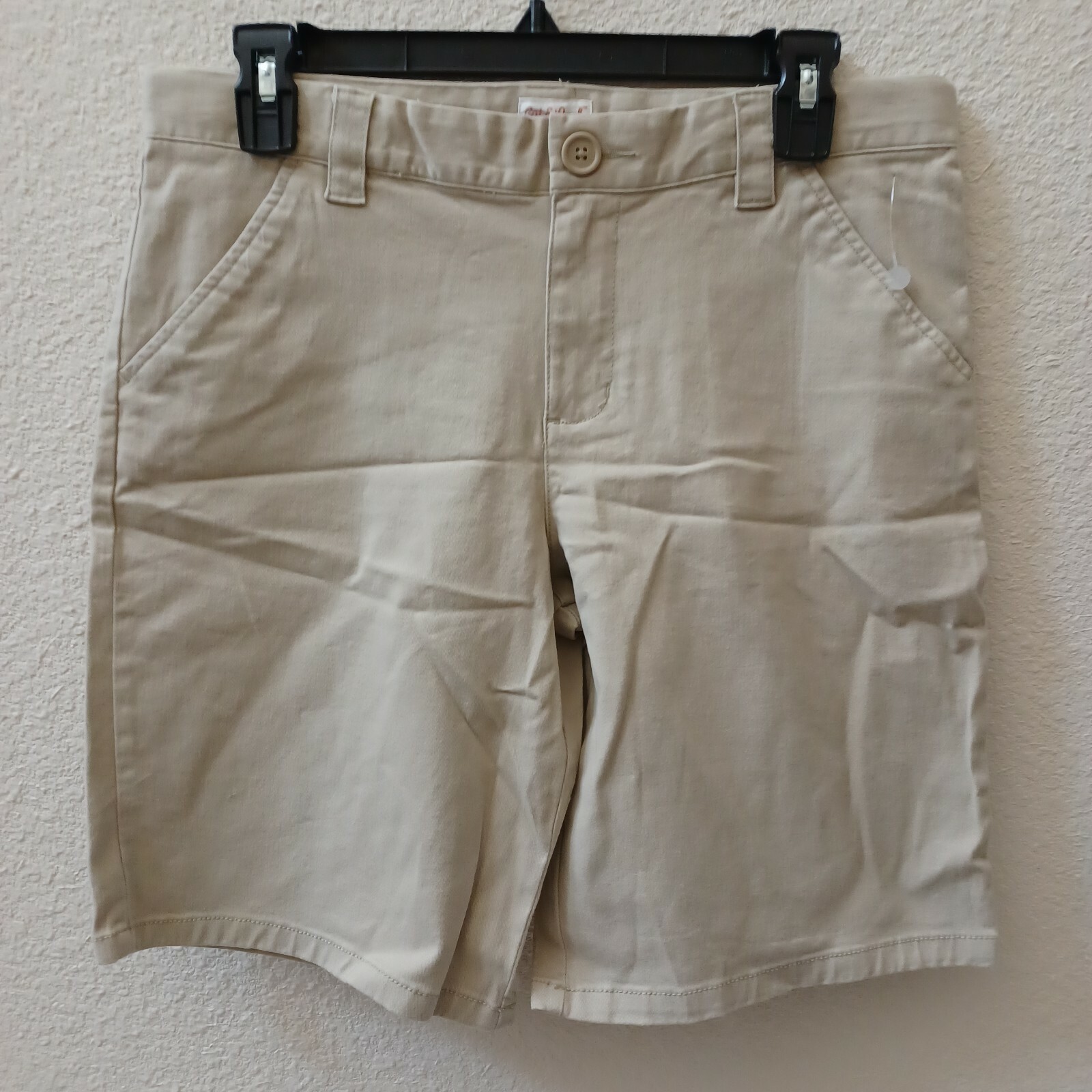 CAT & JACK BOYS Khaki SCHOOL UNIFORM SHORT SZ 14 Plus length 18