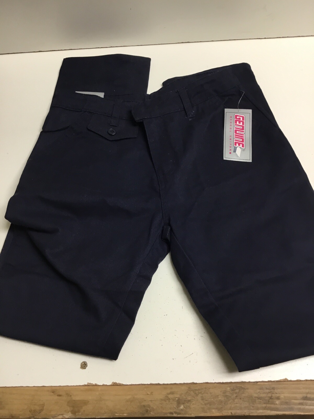 Genuine School Uniform Boys’ Twill Pants – Basic Navy Blue – 16 Regular