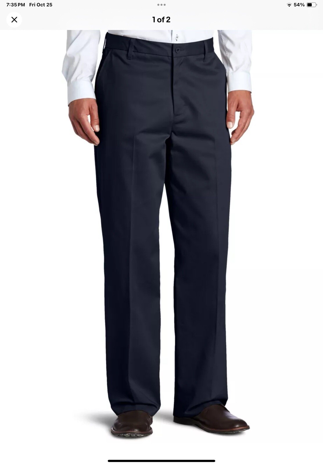 CLASSROOM Boys Uniform Flat Front Pant Adj. Waist Dark Navy Sz 14 Style-50362