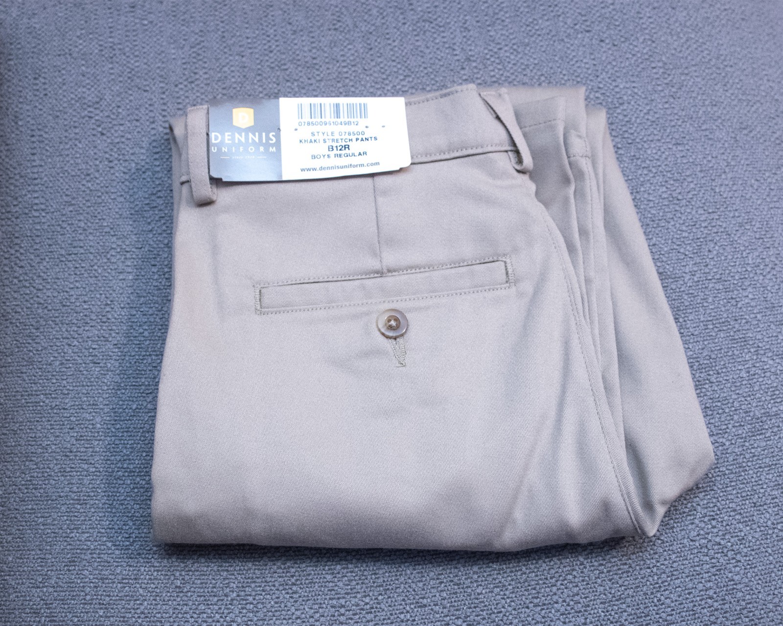 Dennis Uniform Boys Khaki Stretch Regular Pants B12R Style 078500