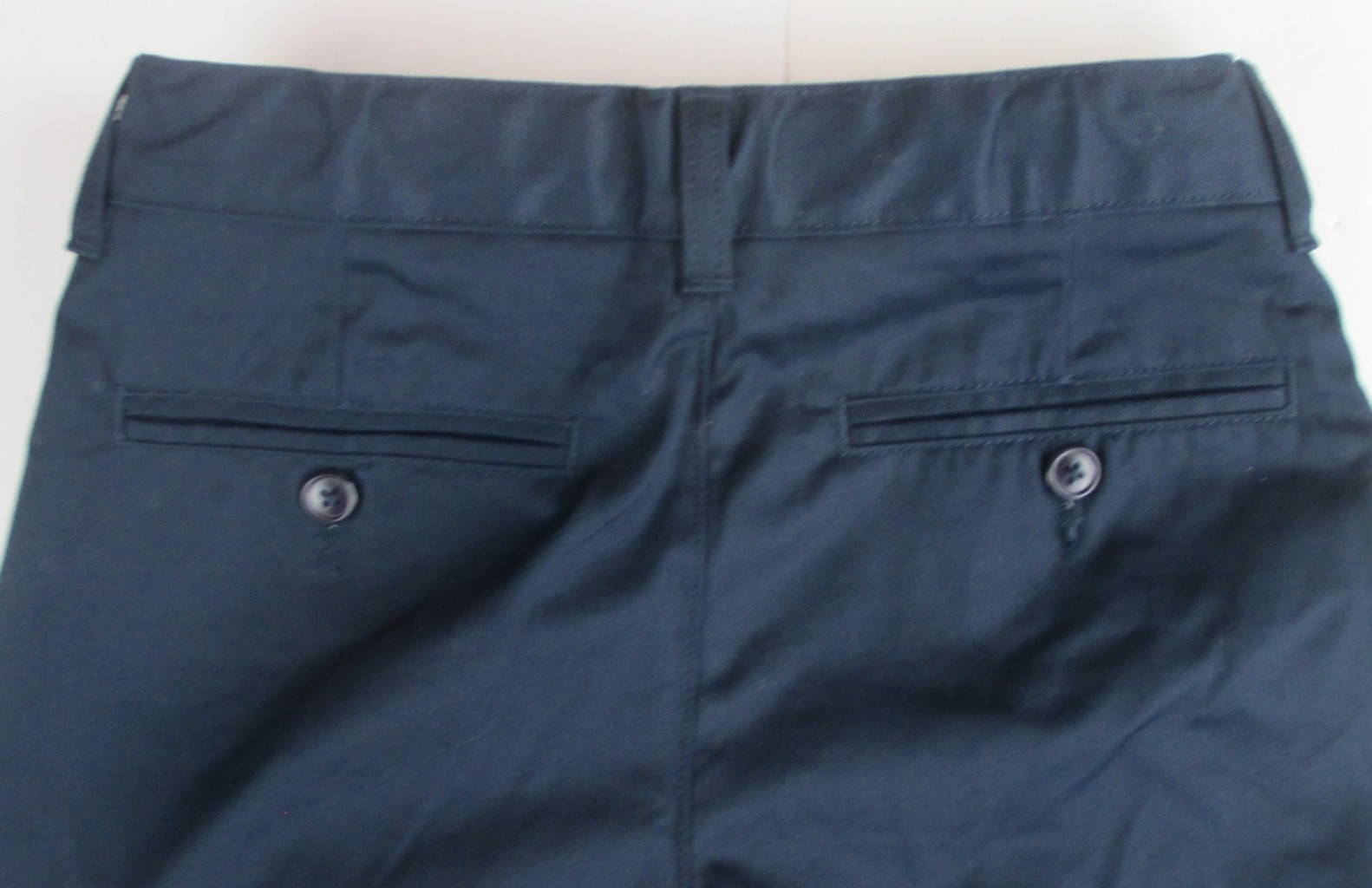 LANDS END Navy School Uniform Elastic Waist Pull-On Pants Boys 18 NEW