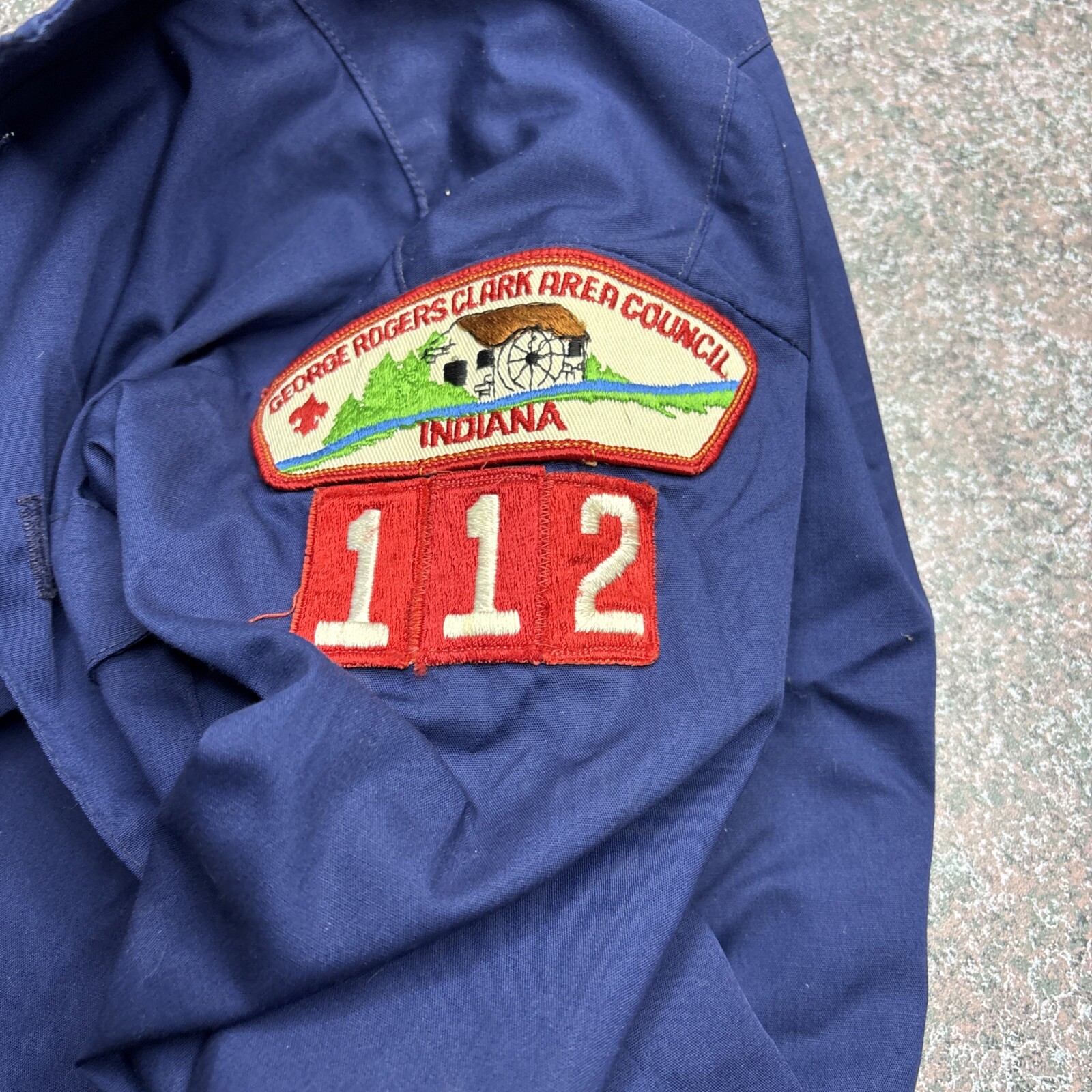 Boy Scouts BSA Uniform Official Youth Shirt Large Long Sleeve Button Blue