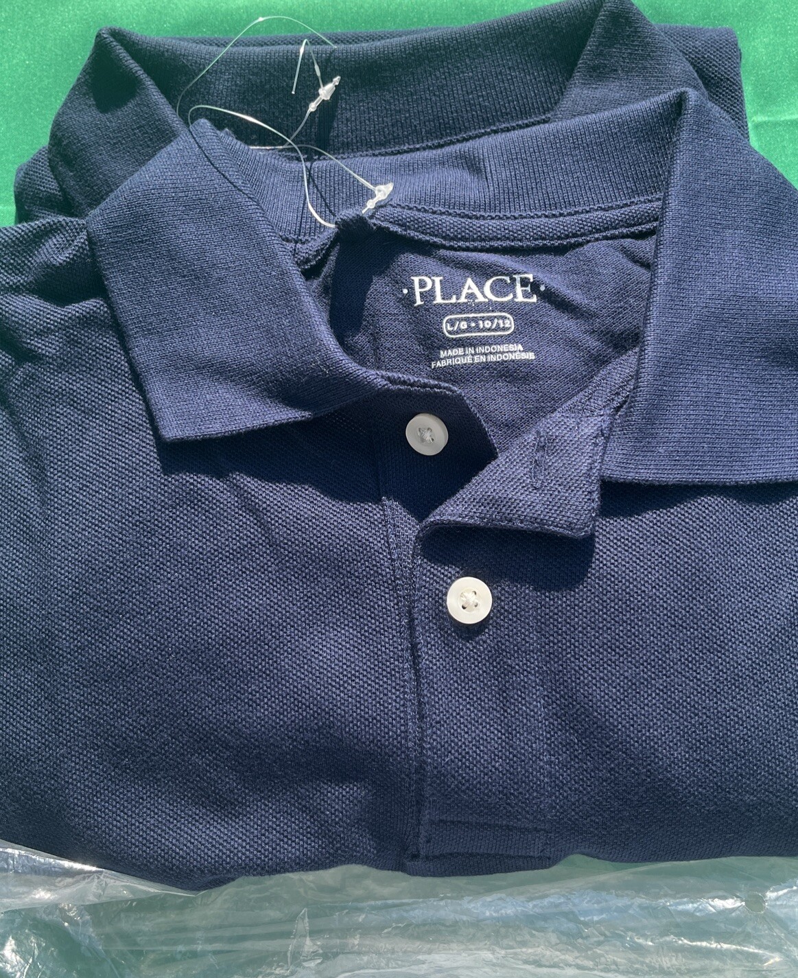 Children’s Place Polo Shirt Boys Size 10/12 Navy School Uniform Short Sleeve