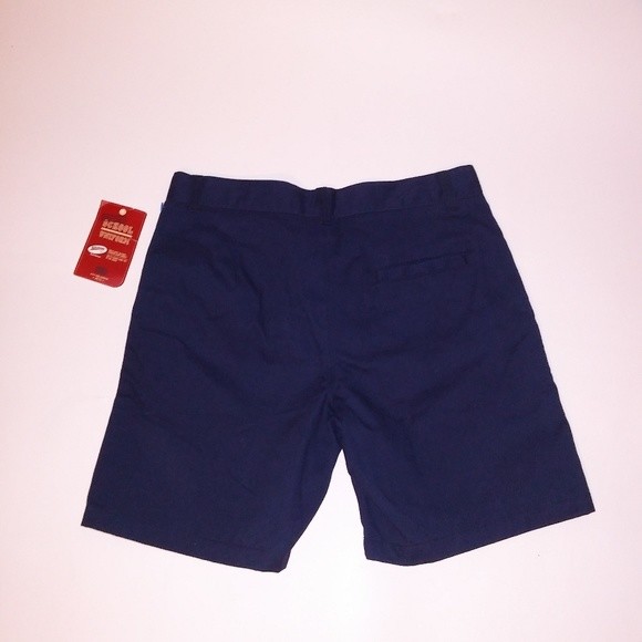 Faded Glory Uniform Shorts Navy Blue Scotchgaurd
