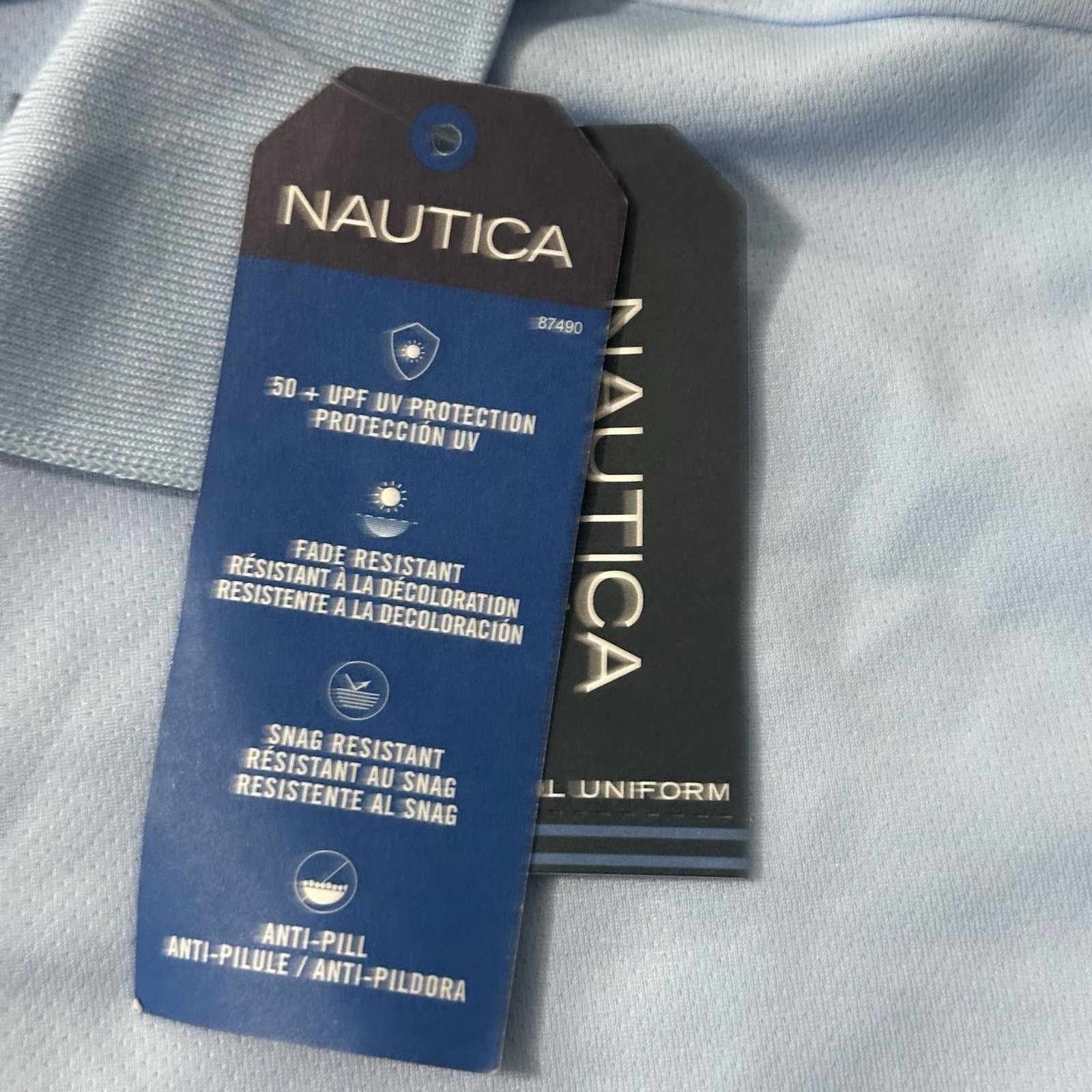 Nautica School Uniform Polo Shirt Size Small 8 Boys Collared Moisture Wicking