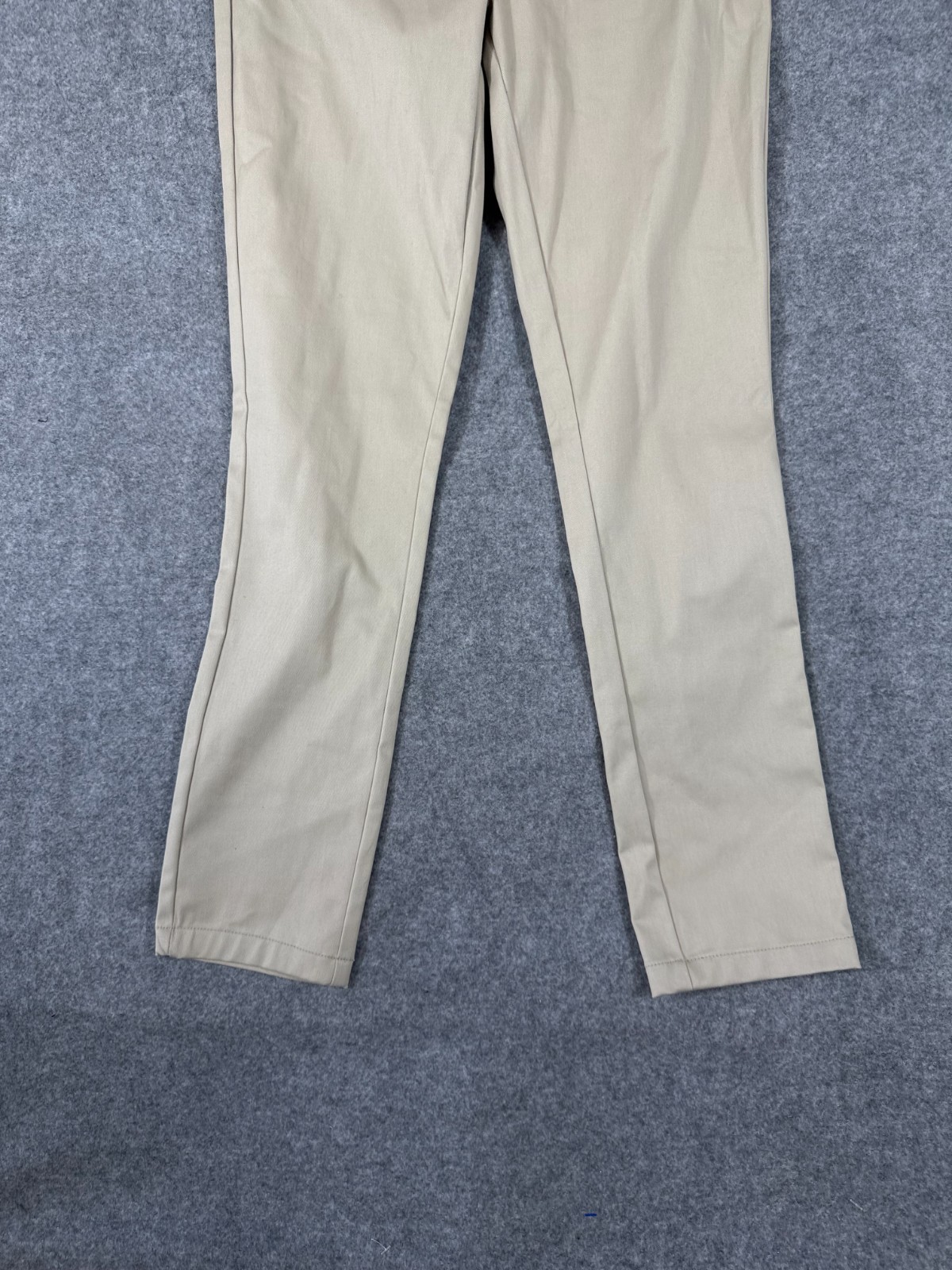 Wonder Nation School Uniform Chino Pants Boys 16 Beige Flat Front Pockets NWT