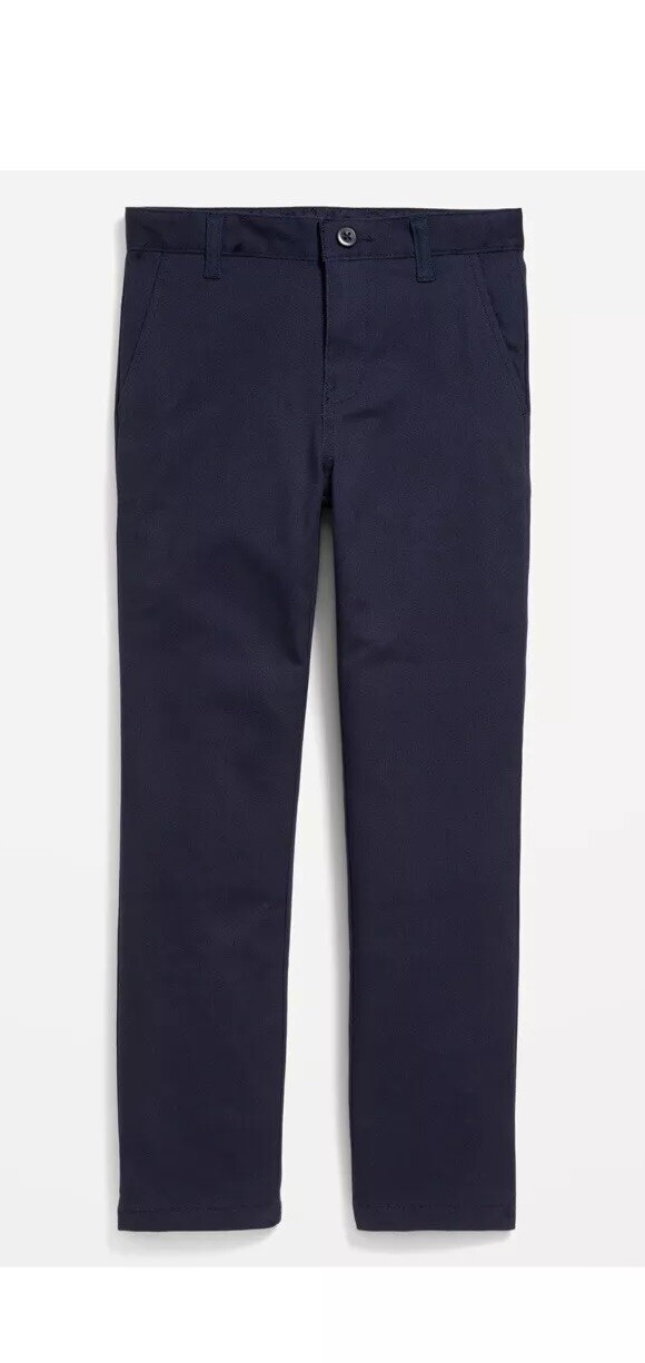 NWT Uniform straight leg pants boys navy size 7 built in flex adjustable school