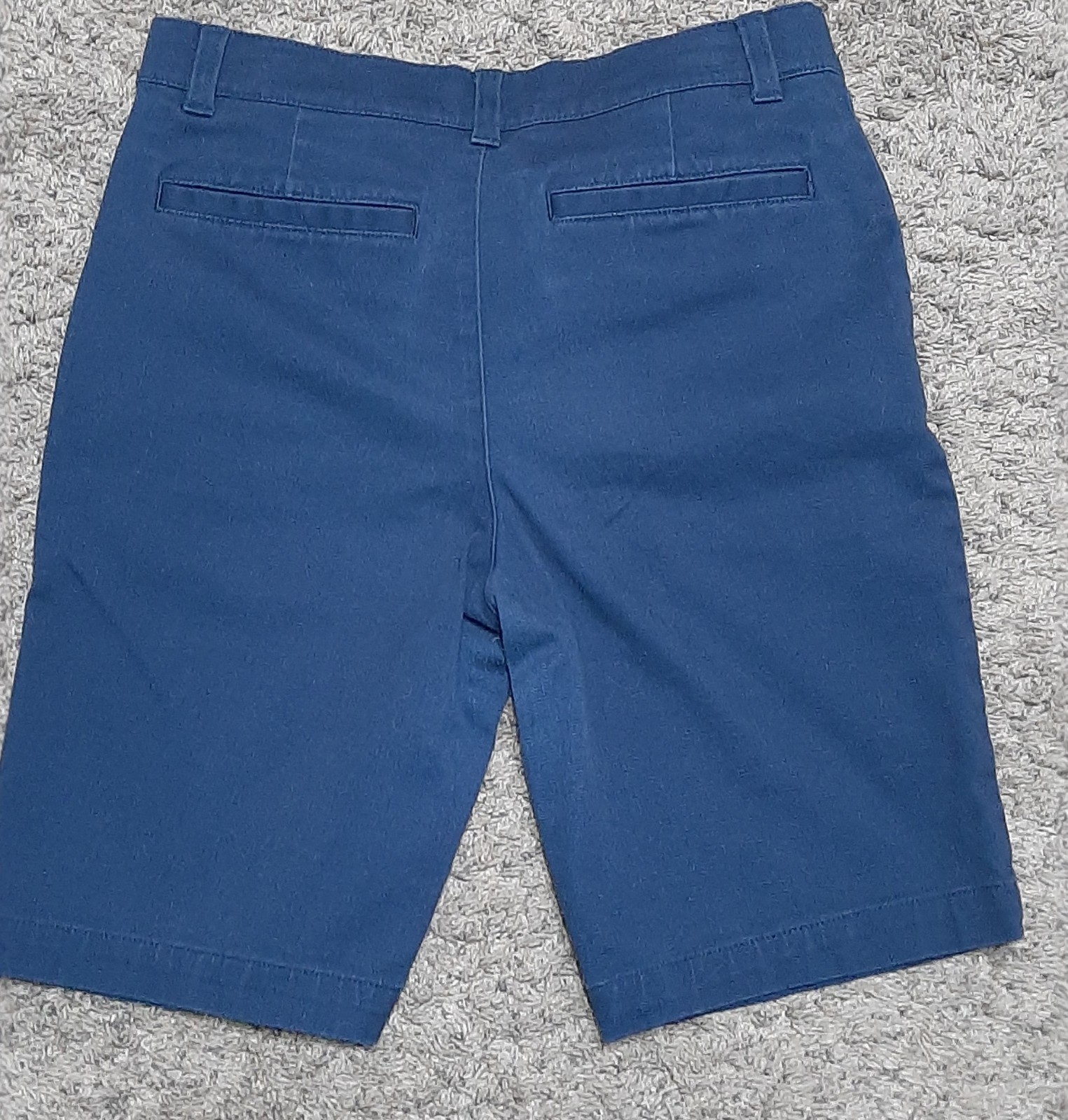 Wonder Nation Boys Uniform Shorts Blue Size 14 Cotton Blend Button Closure