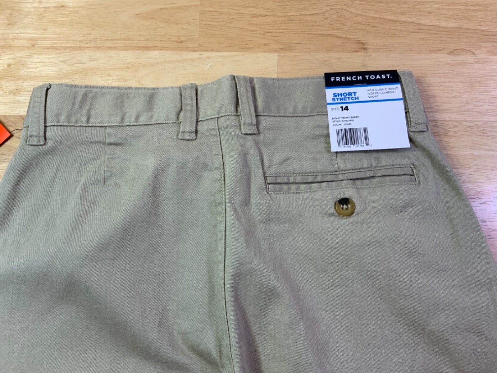 New Boy’s French Toast Stretch Shorts Size 14 in Khaki-