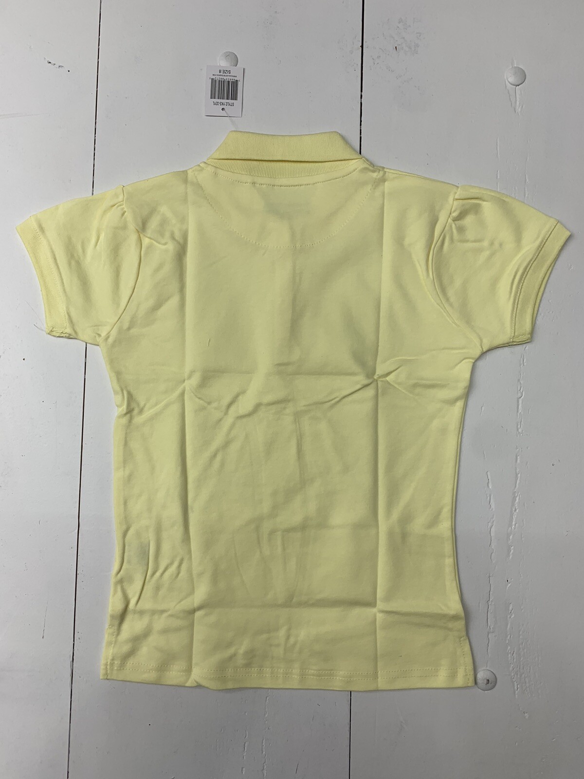 Galaxy Uniform Kids Light Yellow Short Sleeve Polo Shirt Size 8