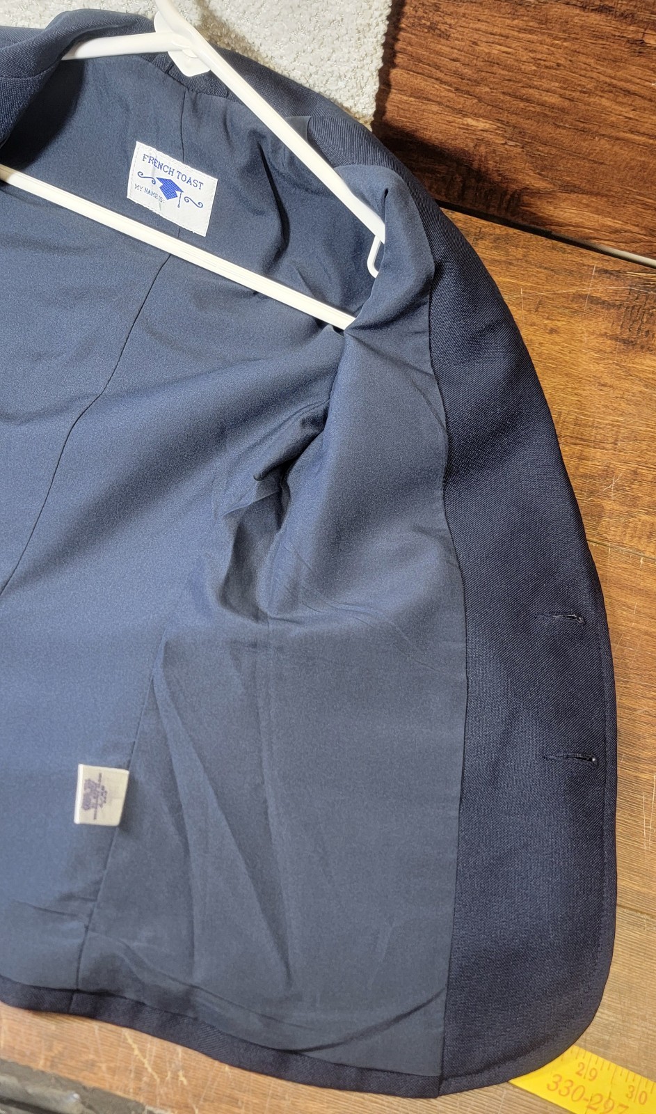 French Toast Boys Navy Blue Blazer Uniform Lined Size 6X/7 *Very Nice Condition*
