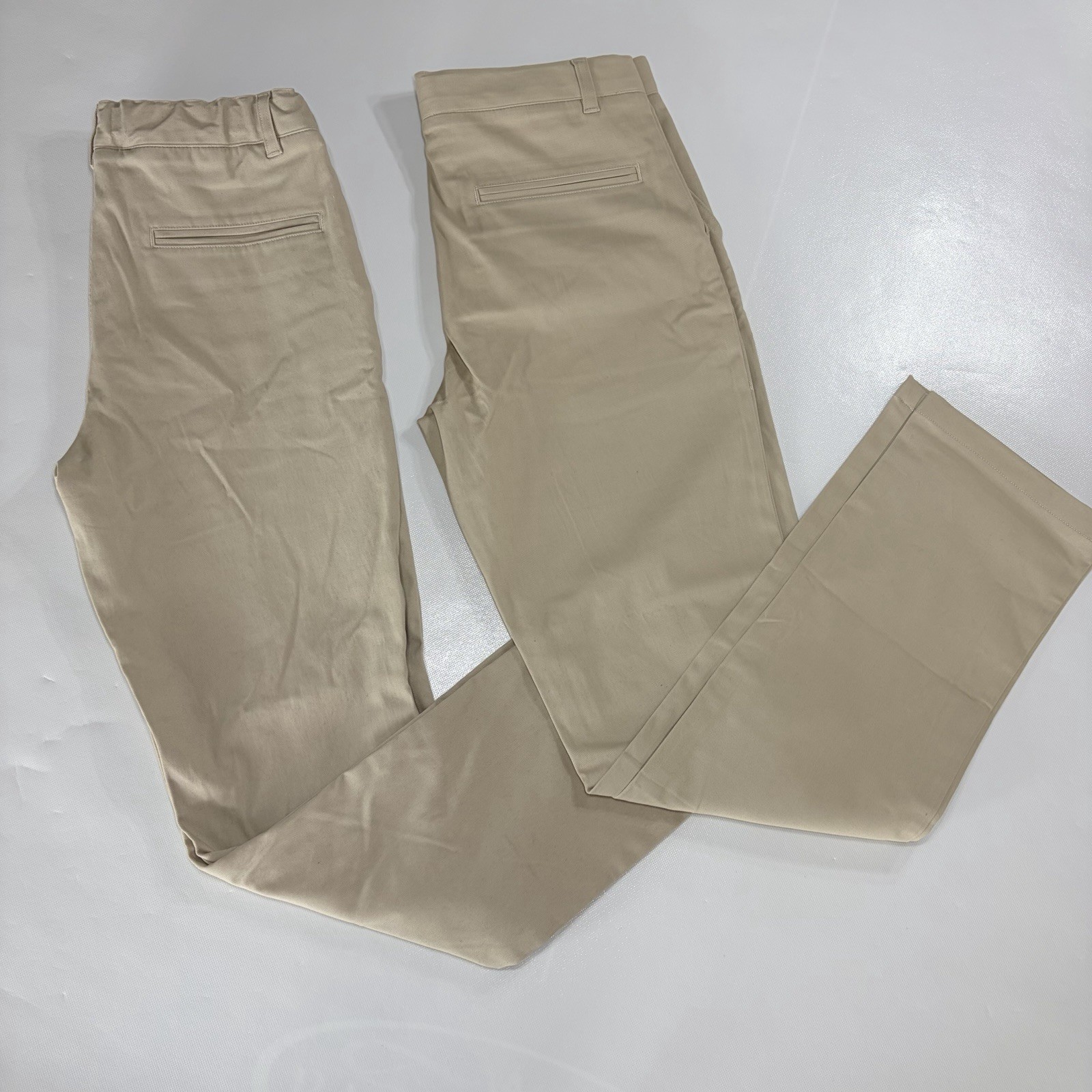 French Toast Boys Khaki School Uniform Pants Lot 2 Size 16 Straight Stretch