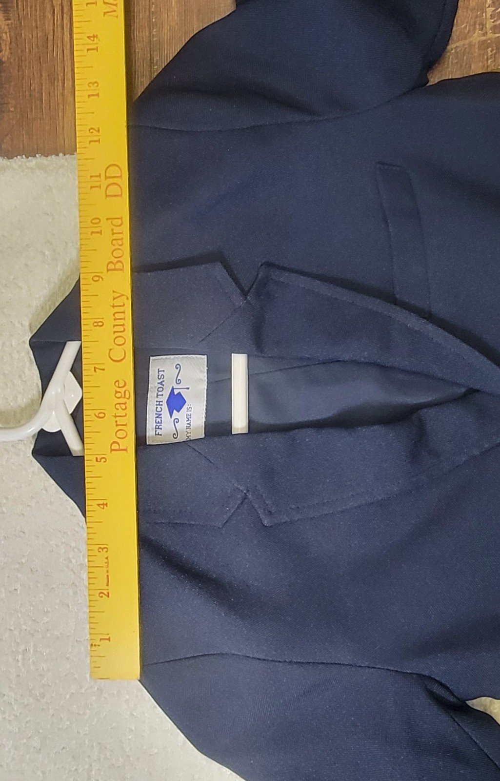 French Toast Boys Navy Blue Blazer Uniform Lined Size 6X/7 *Very Nice Condition*