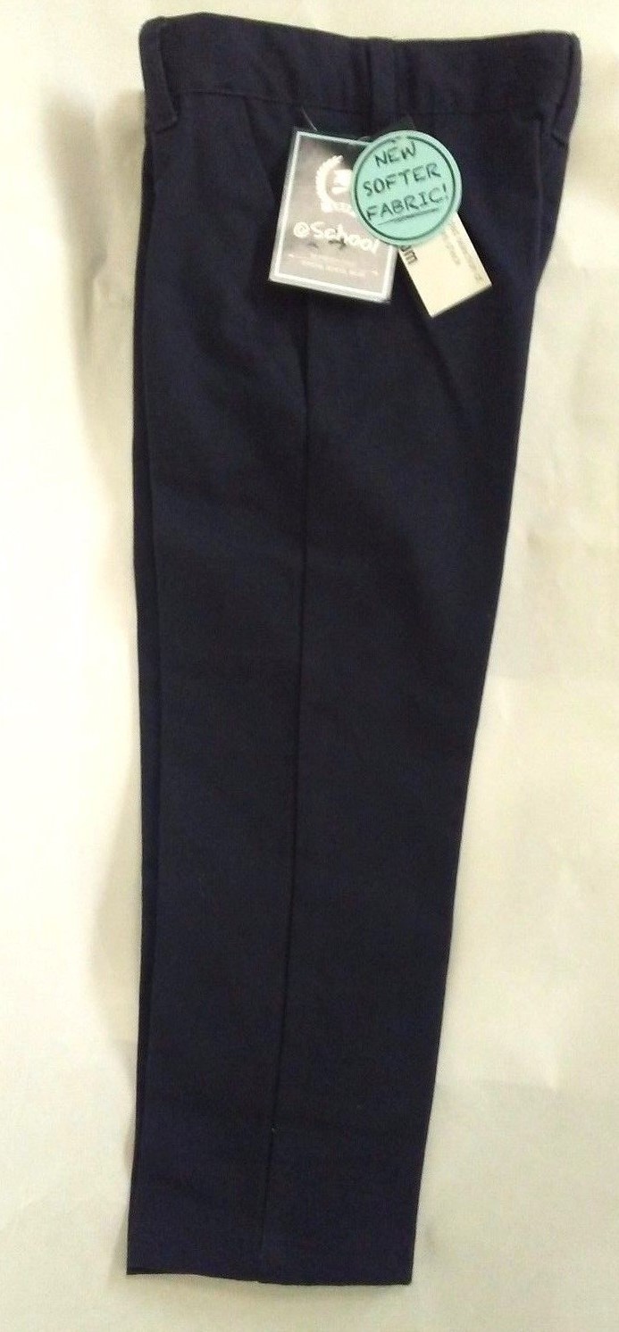 School by French Toast Boys Uniform Pants Navy NWT Double Knee,adjust Size 5, 20