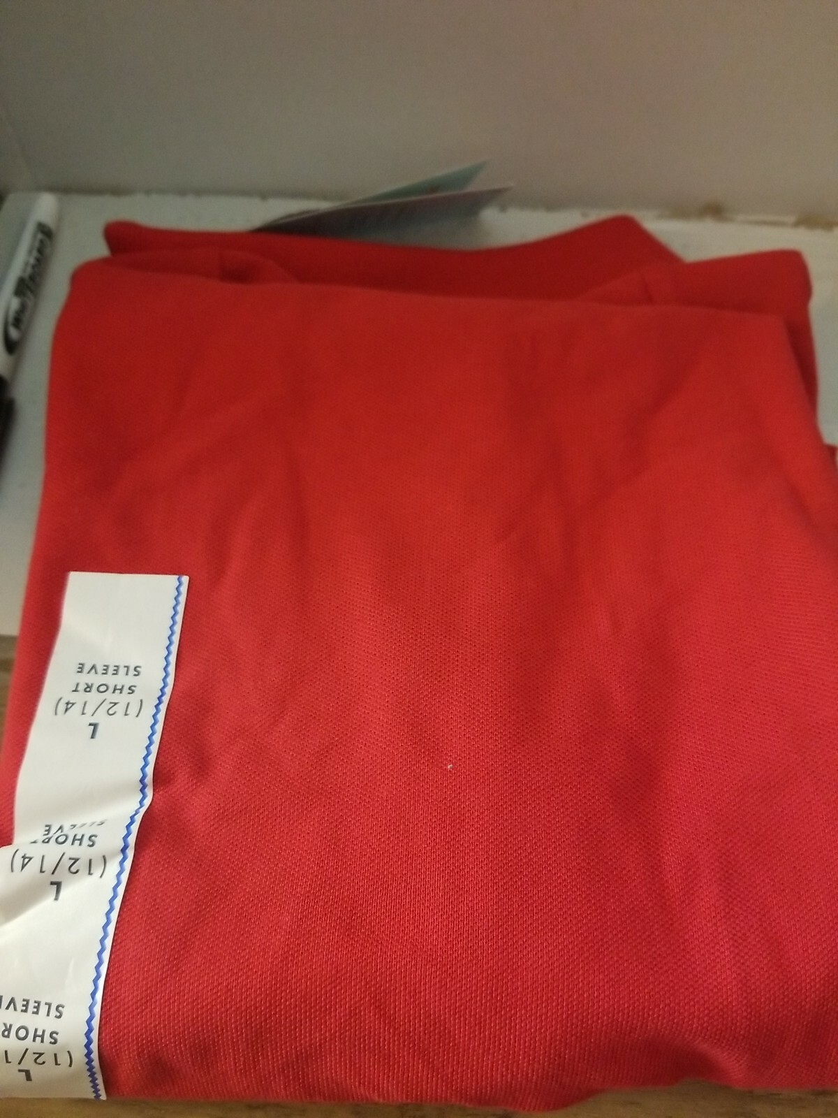 🌰 Cat & Jack School Polo T-shirt Red, L 12-14👌🆕️