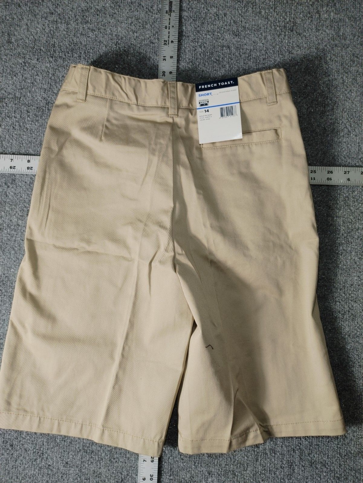 NWT French Toast boys youth size 14 adjustable waist uniform flat front shorts
