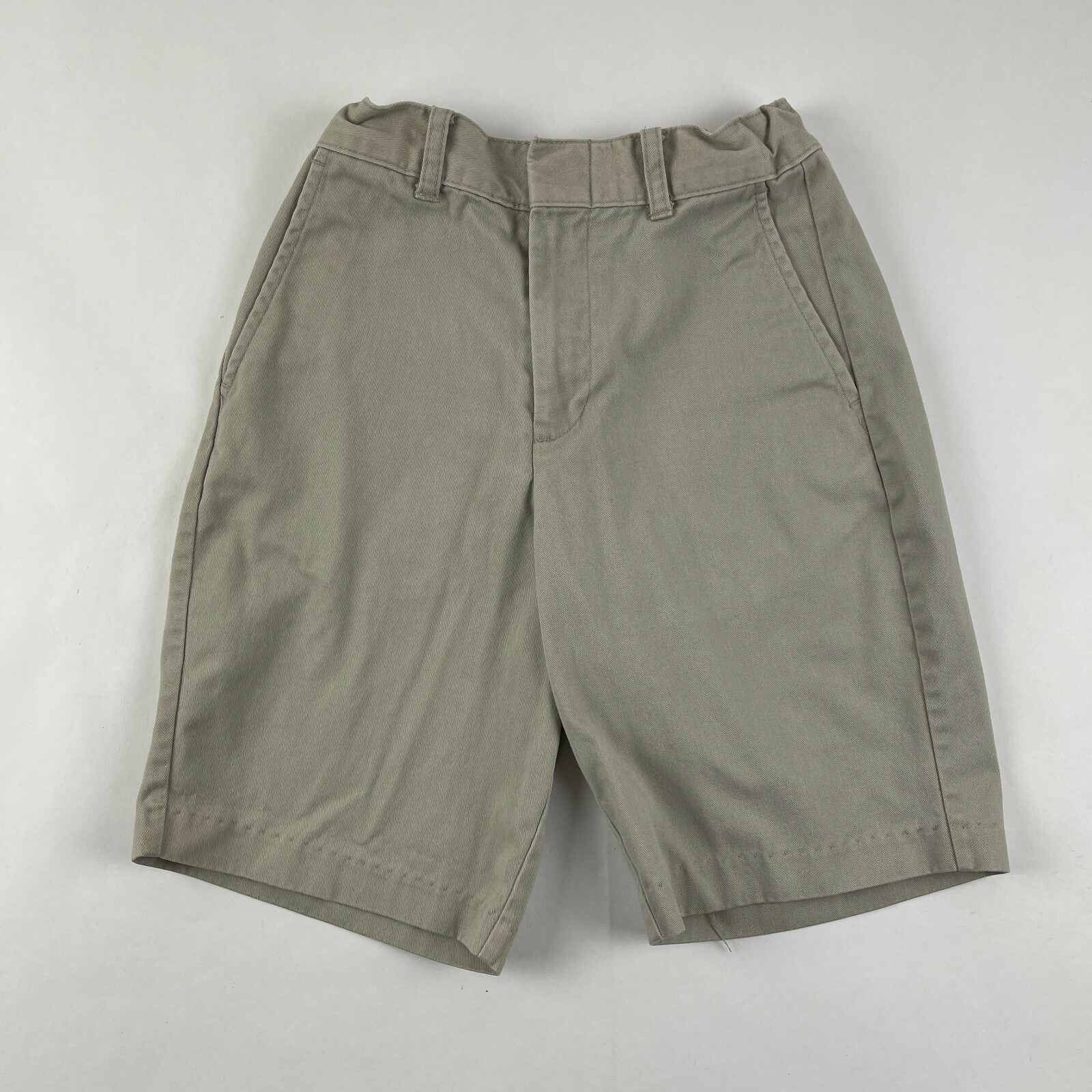 George Shorts School Uniform Boys Size 8 Khaki Elastic Adjustable Waist