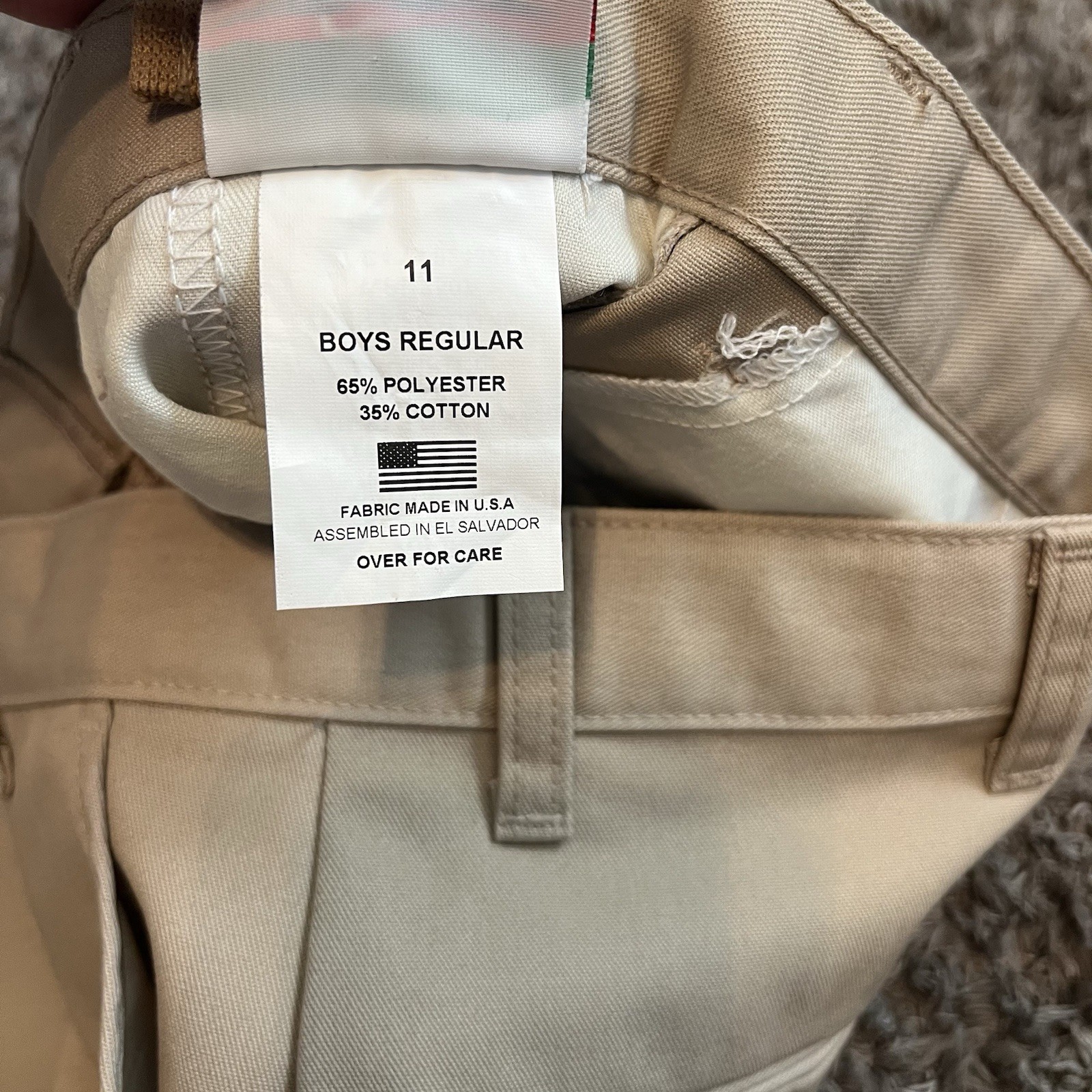 Tom Sawyer Tan Khaki Boys School Uniform Pants Size 11 Regular Youth New Slacks