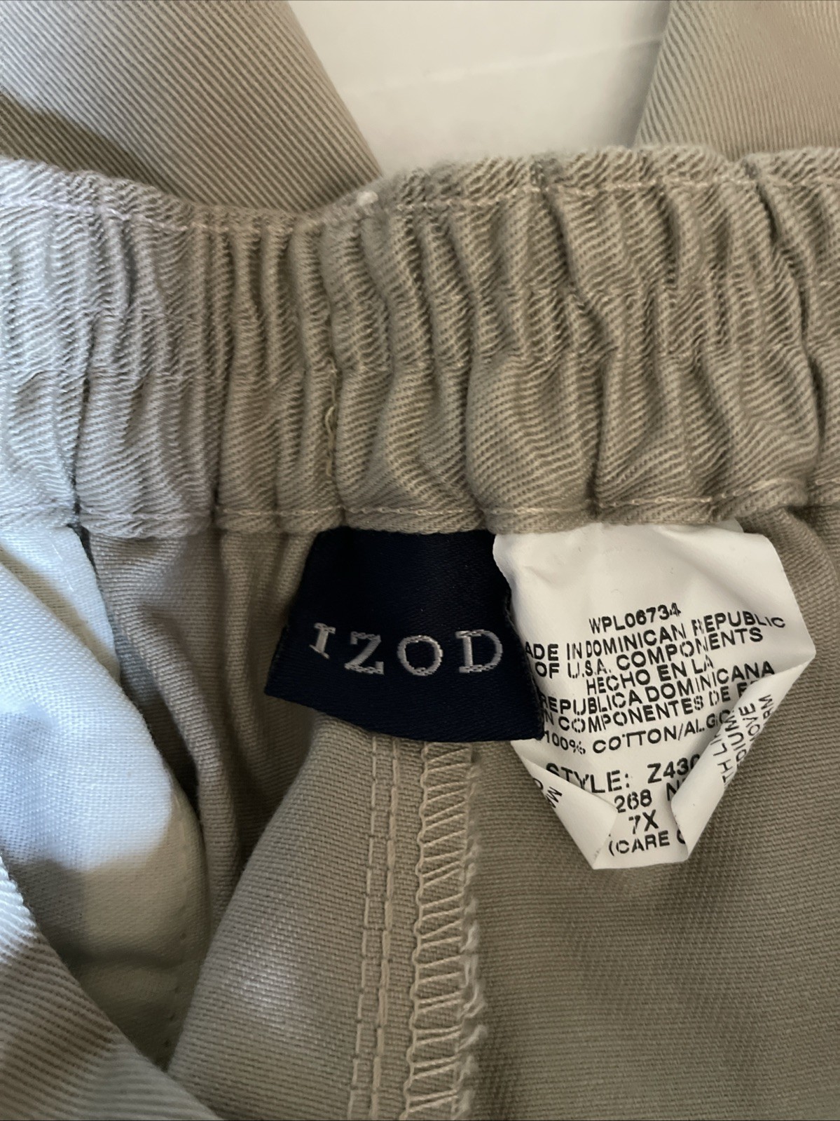 Vintage NOS NWOT Izod Boys 7X Regular Khakis School Uniform