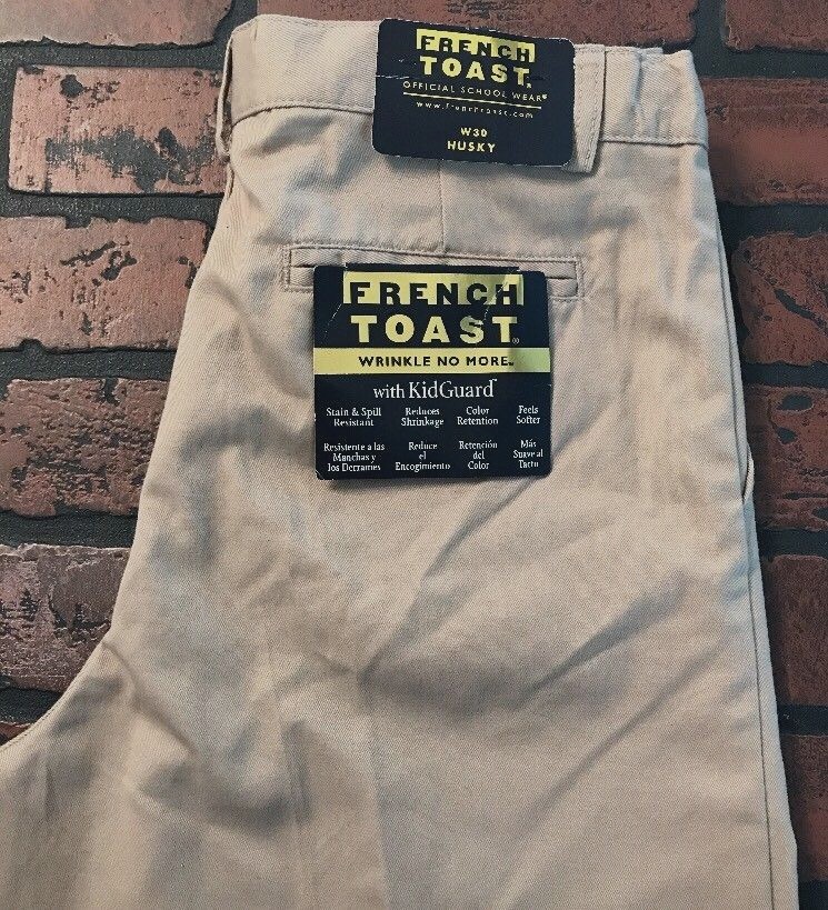 French Toast Boys’ Pleated Wrinkle No More Pants Size w30