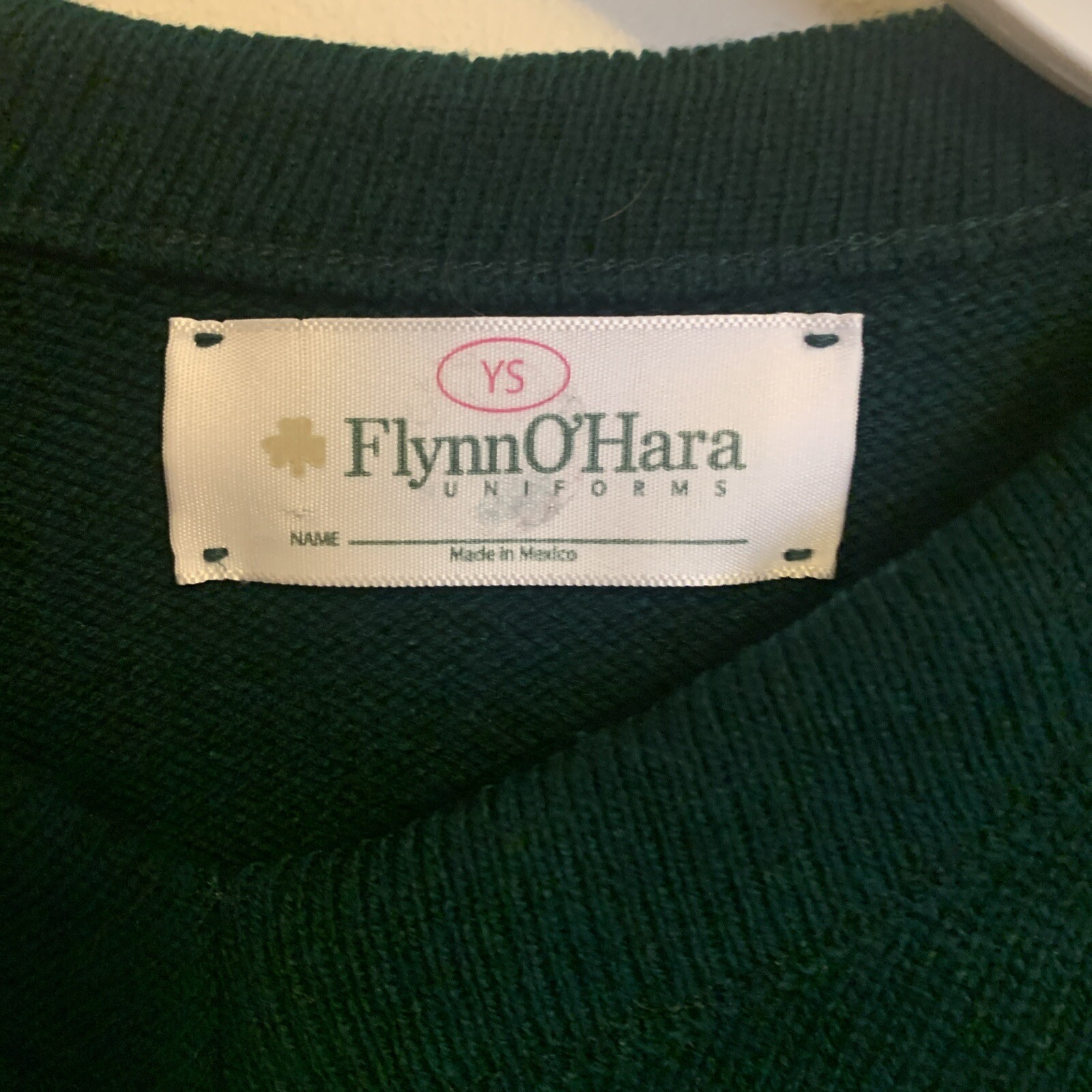 Flynn O’Hara Uniforms Boys V – Neck Pullover Sweater Size YS (6- 8 Years) Green