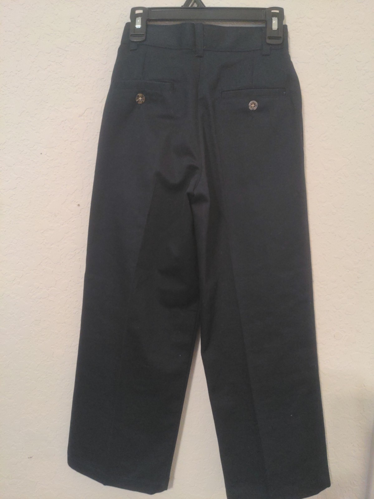 George Boys Pleated Front Navy Blue School Uniform Pants Size 8 Slim Adjustable