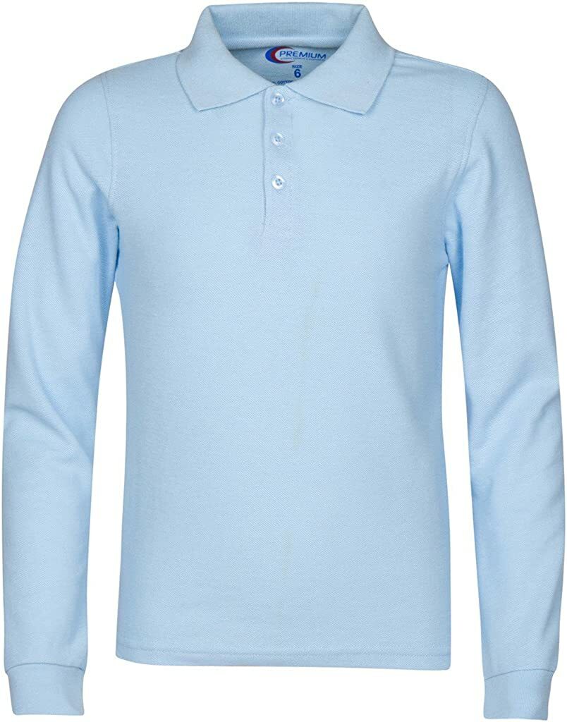 Premium Boy’s Long Sleeve Polo Shirts with Stain Guard Polo Shirts for Boy’s